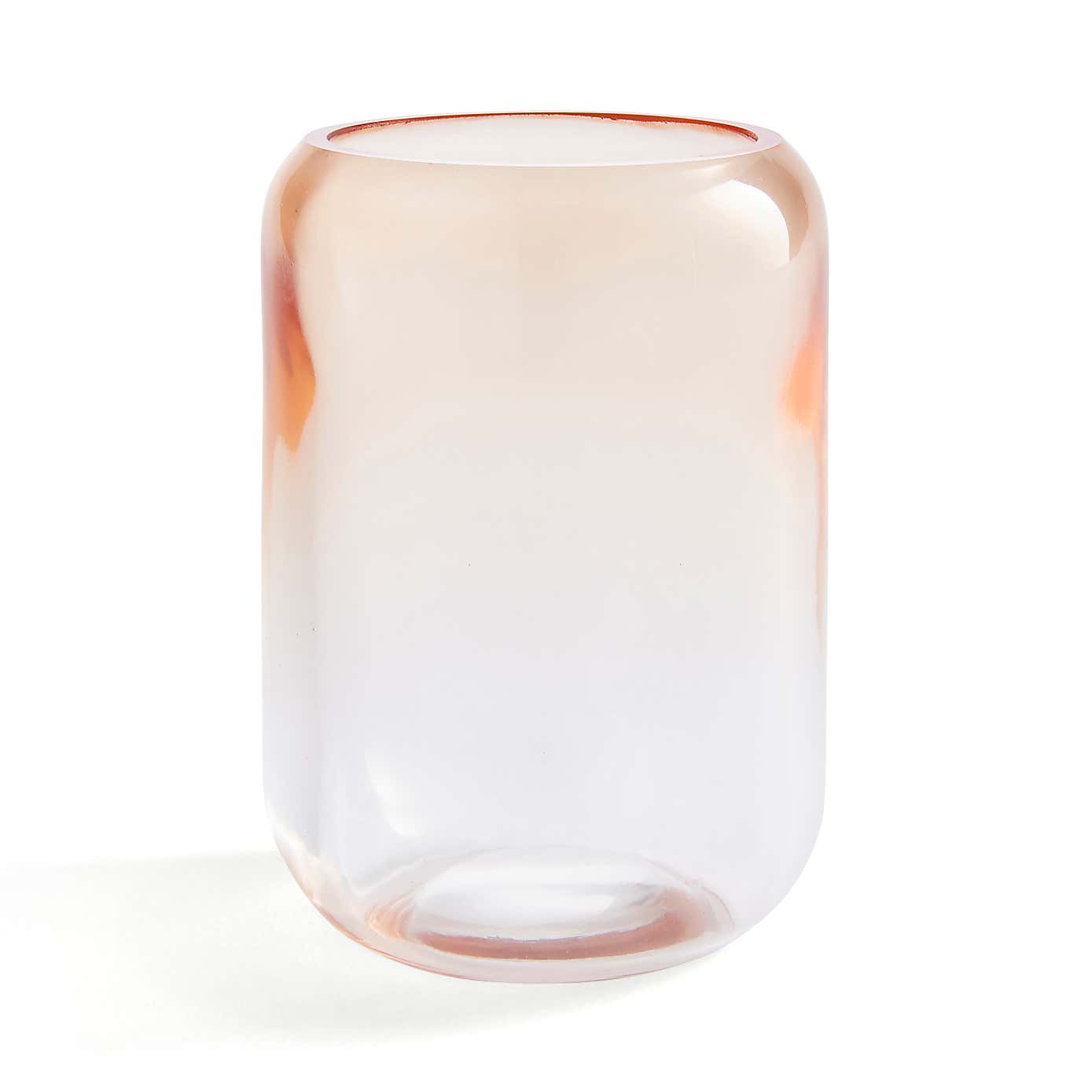 Ombre Apricot Glass Toothbrush Holder