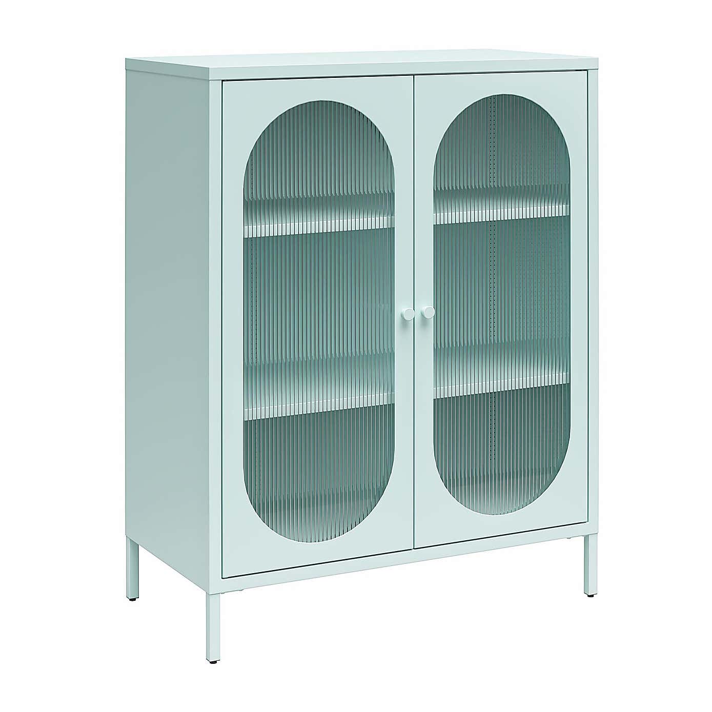 Luna Small Fluted Sideboard, Glass