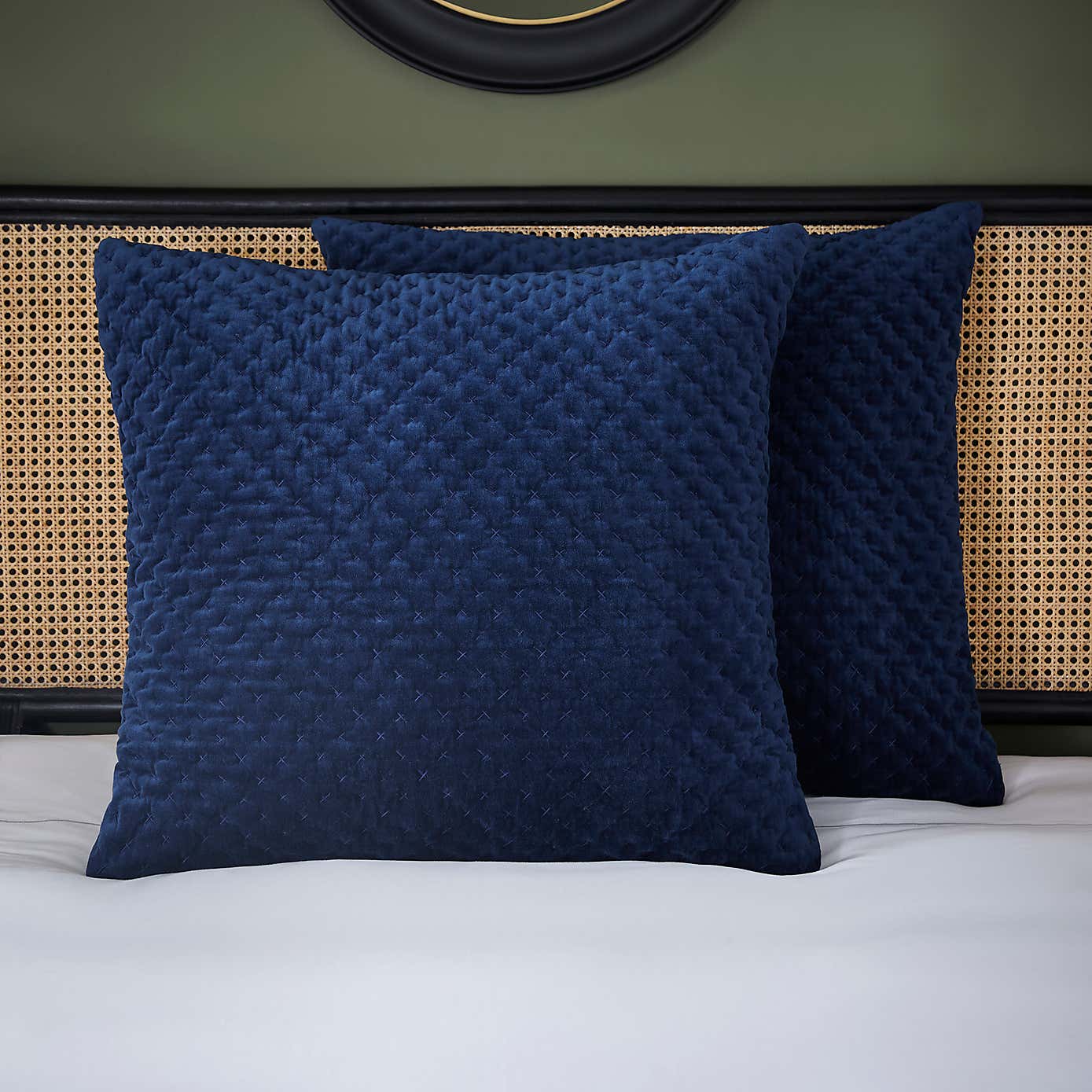 Dorma Genevieve Navy Continental Square Pillowcase