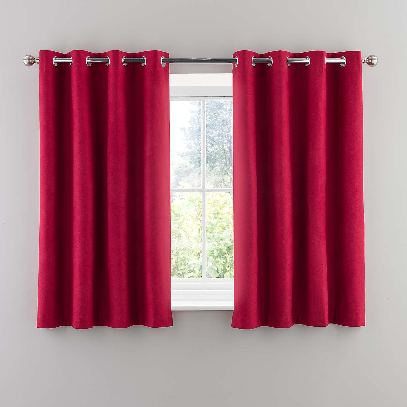 Luna Brushed Blackout Eyelet Curtains