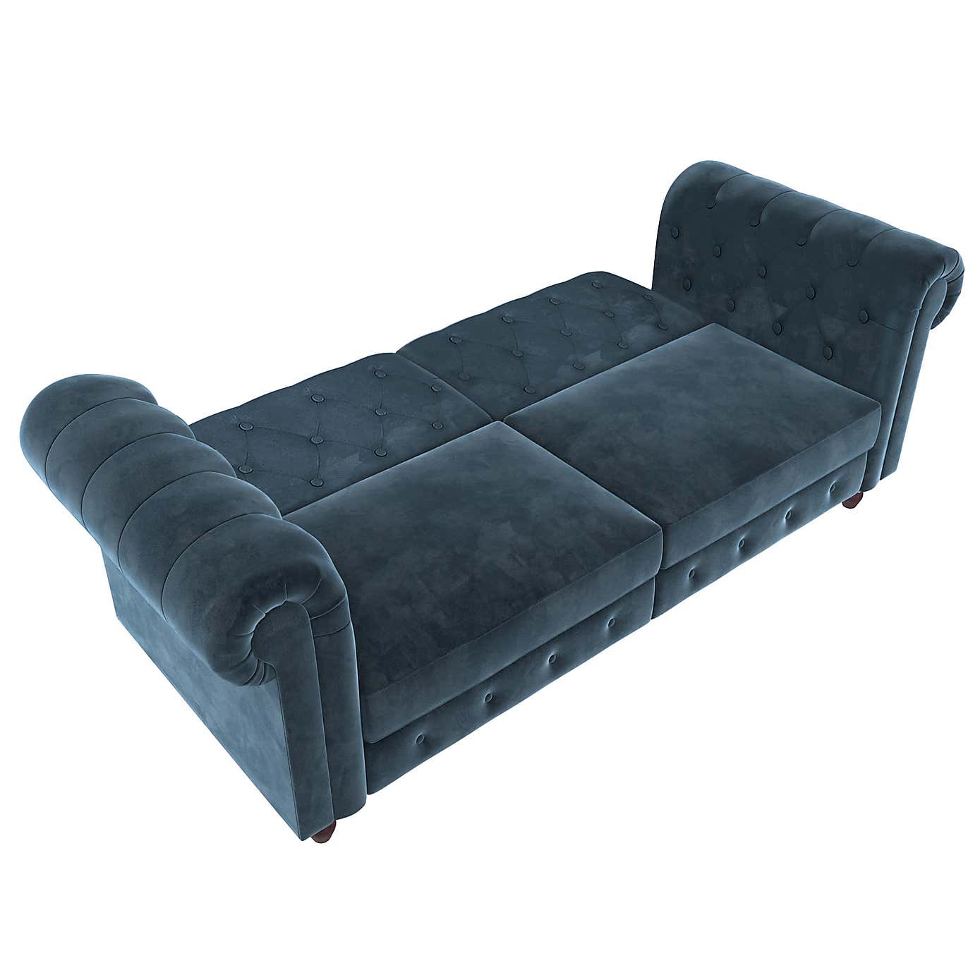 Felix Velvet Chesterfield Double Sofa Bed