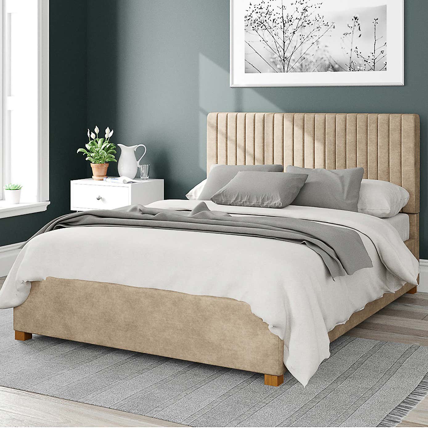 Grant Kimiyo Linen Ottoman Bed
