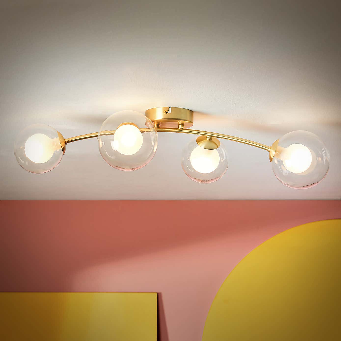 Eliza 4 Light Dimmable Semi Flush Ceiling Light