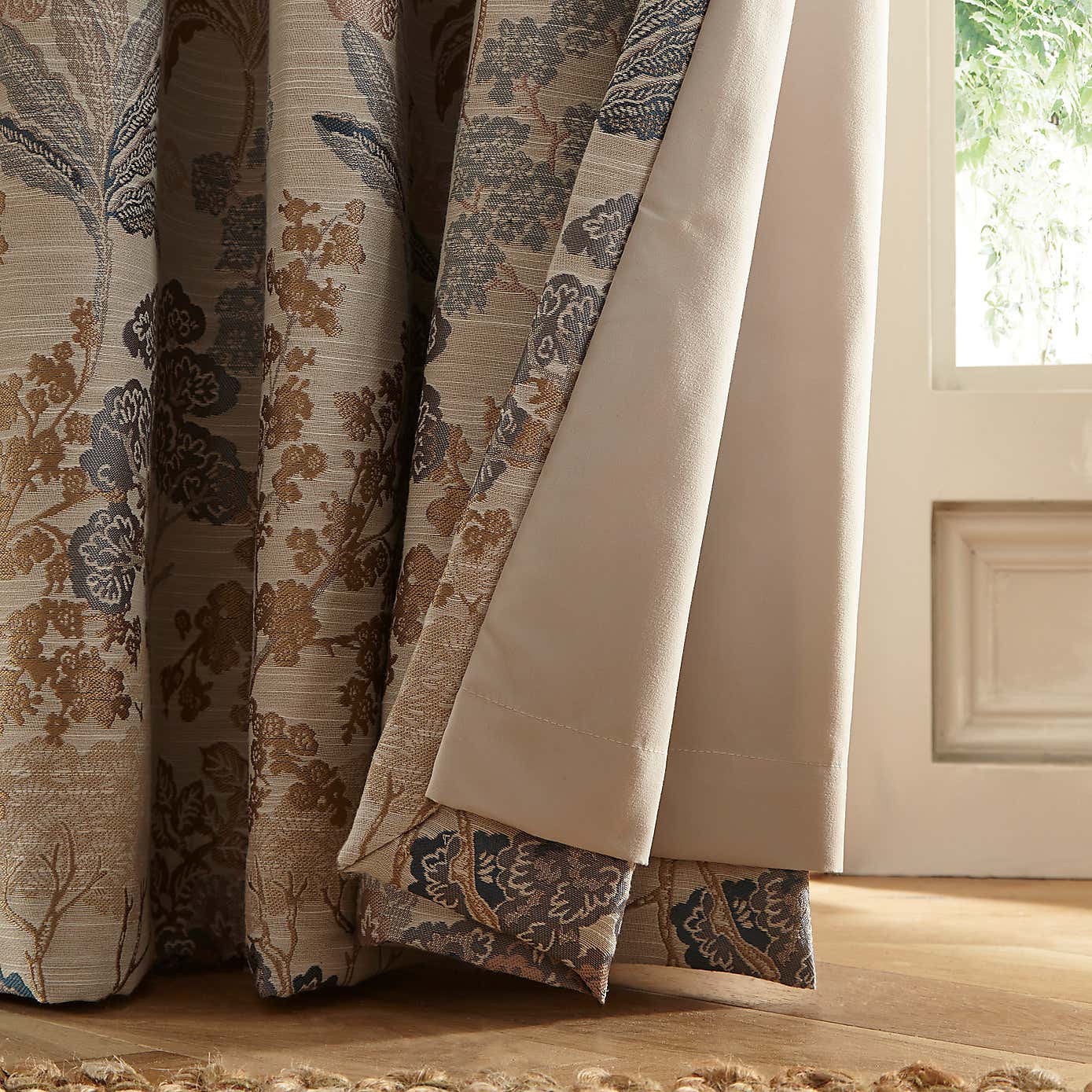 Folk Tree Eyelet Curtains
