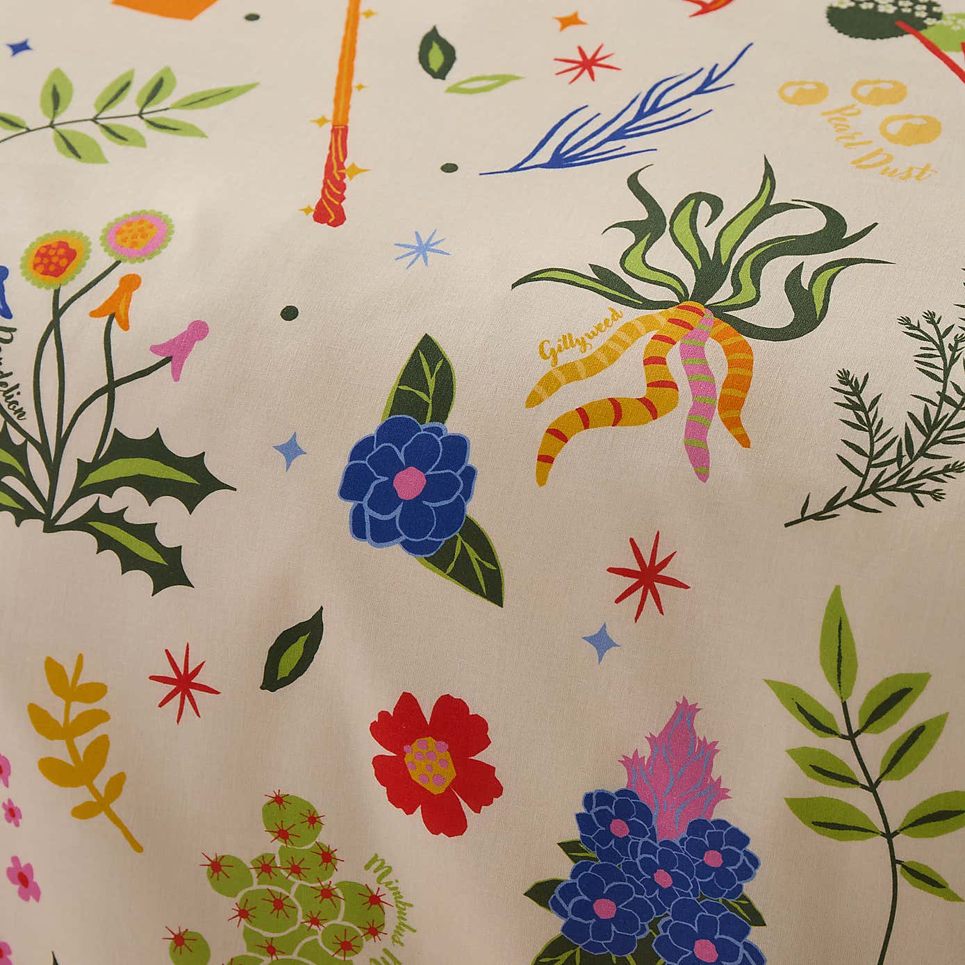 Harry Potter Herbology 100% Cotton Reversible Duvet Cover and Pillowcase Set