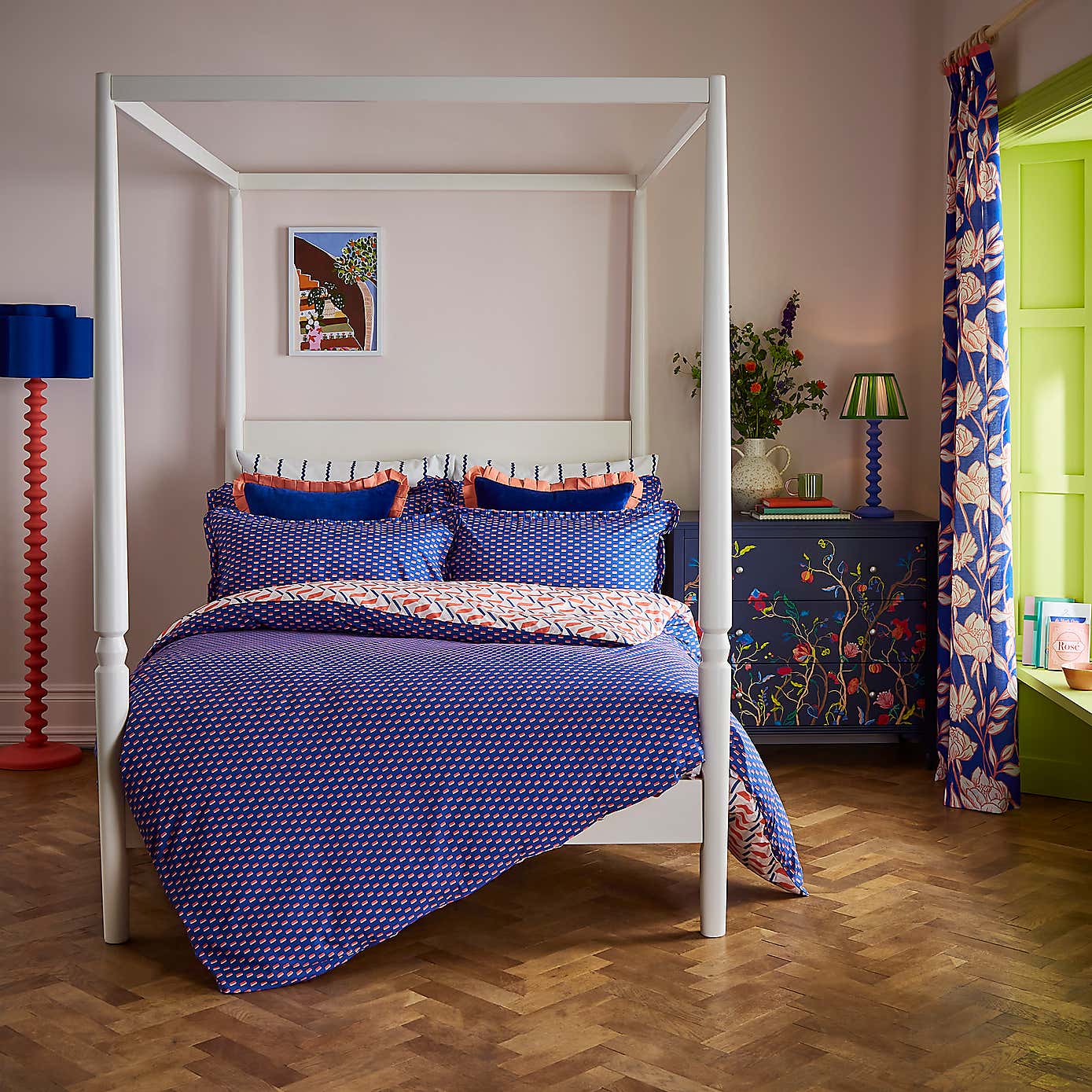 Sophie Robinson Zig Zag 100% Cotton Duvet Cover & Pillowcase Set