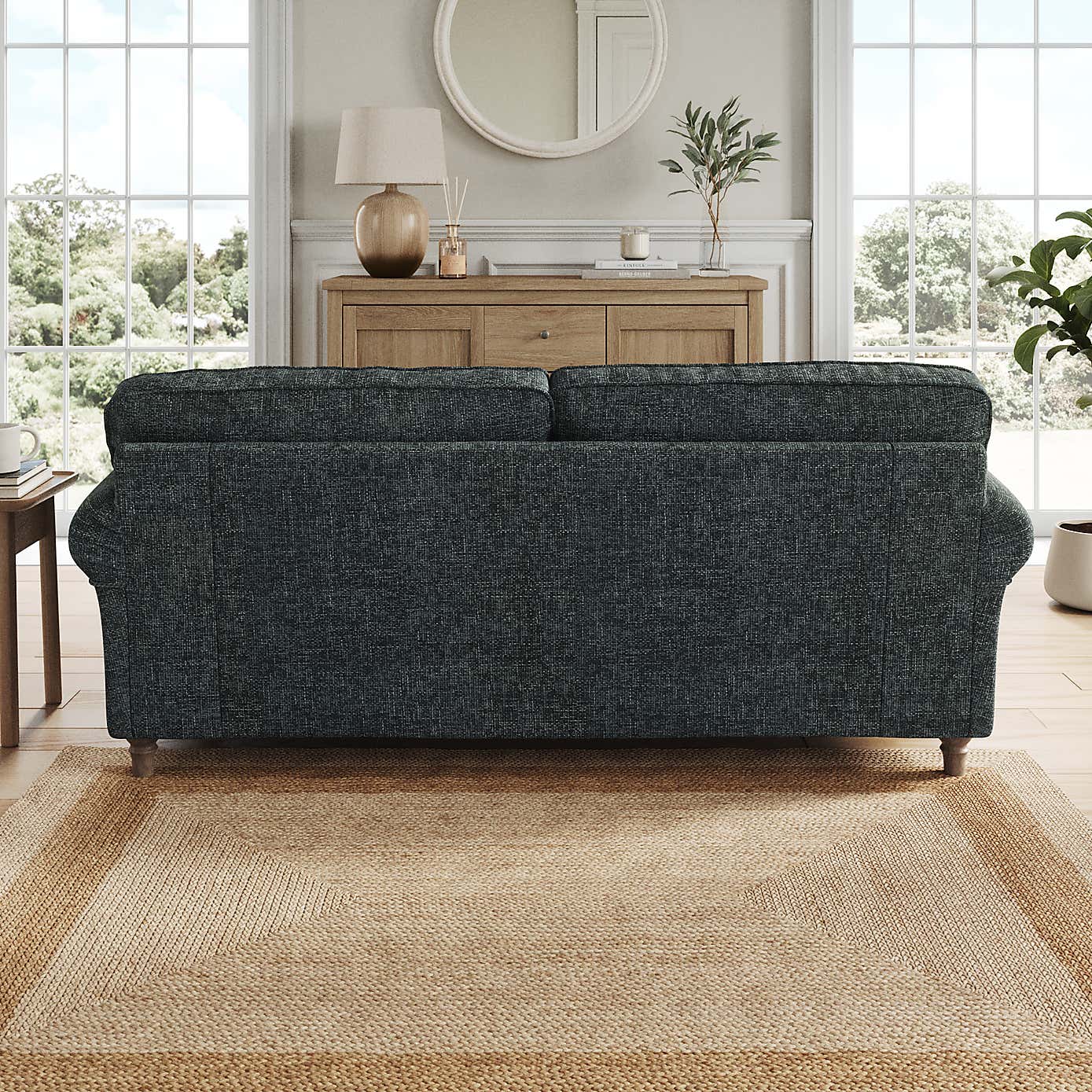 Flori 3 Seater Sofa, Chunky Chenille