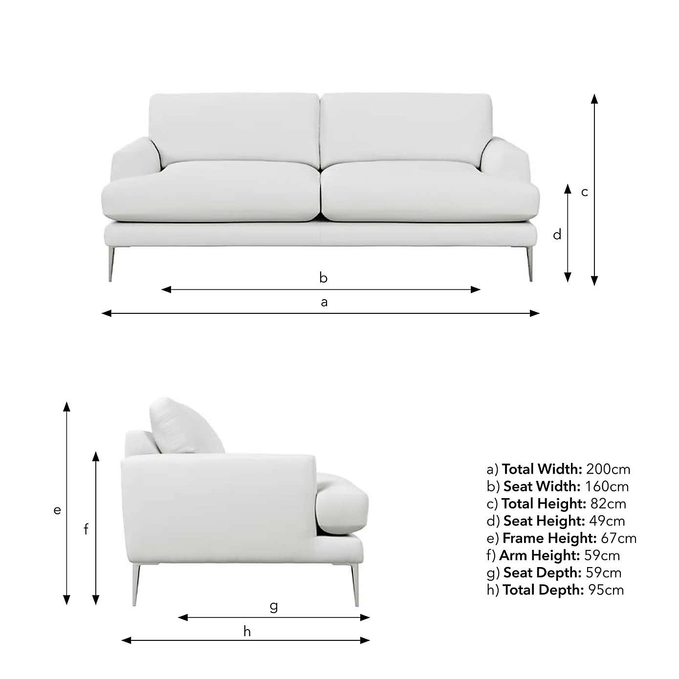 Lawson Matte Plush Velvet 4 Seater Sofa