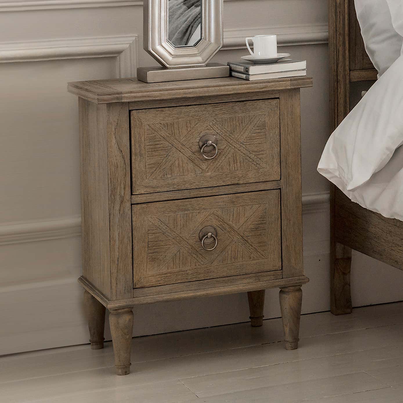 Modesto 2 Drawer Bedside Table