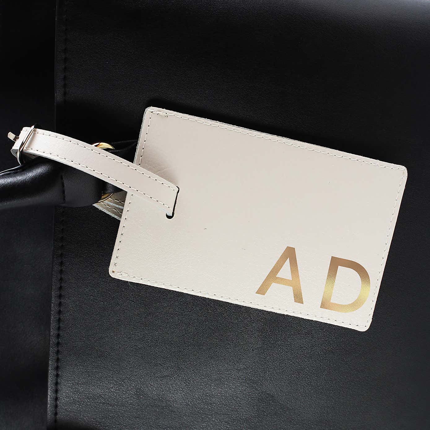 Personalised Gold Initials Luggage Tag