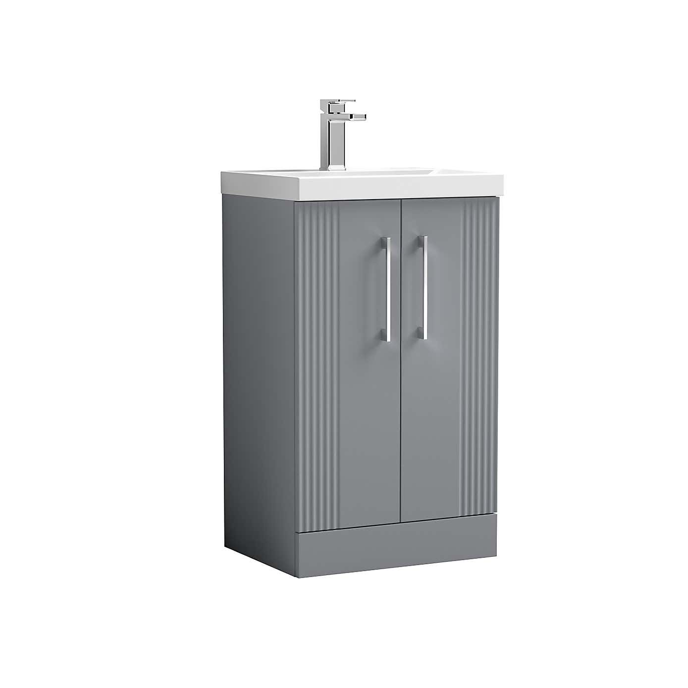Deco Floor Standing 2 Door Vanity Unit with Basin