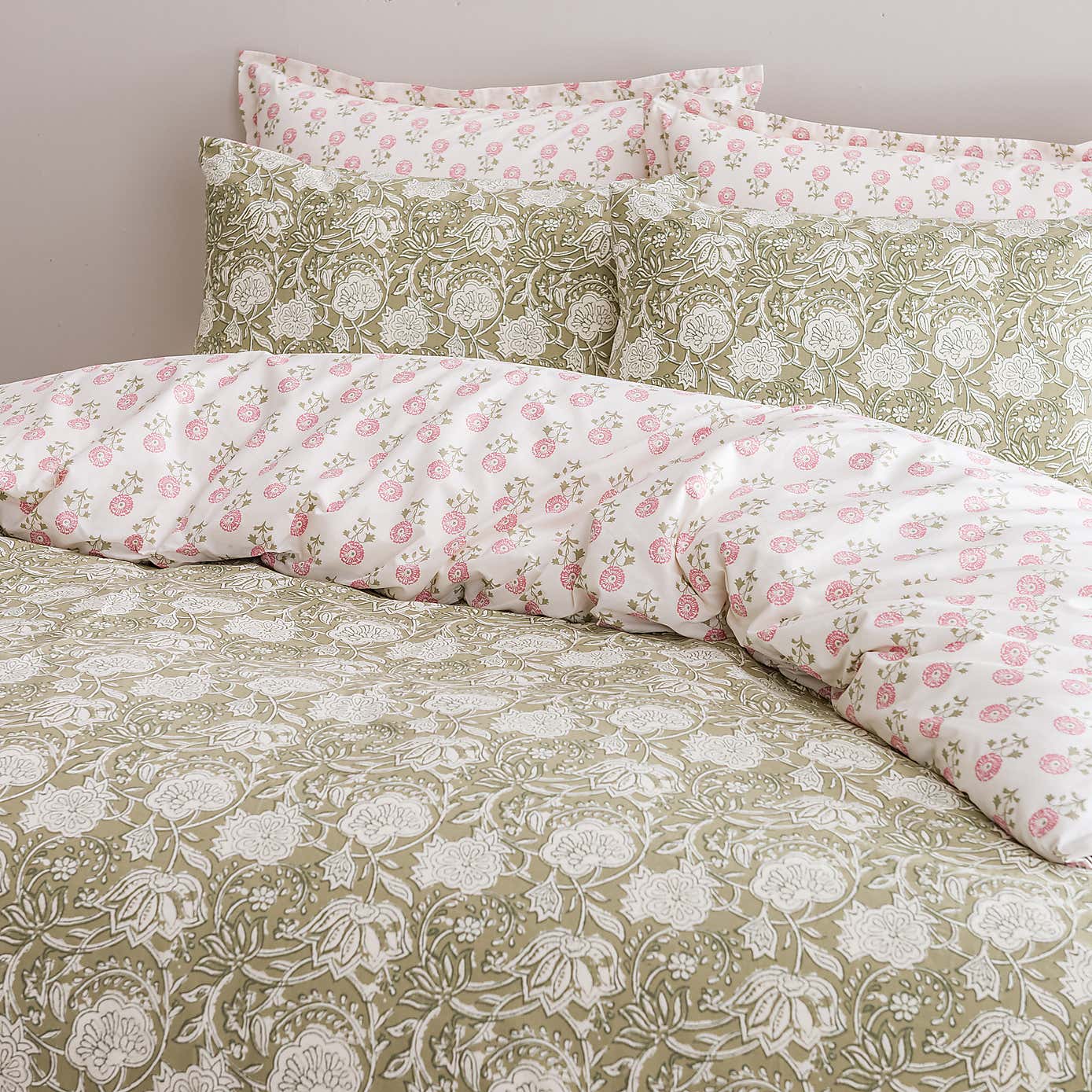 Lizzy Tile Cotton Duvet Cover & Pillowcase Set
