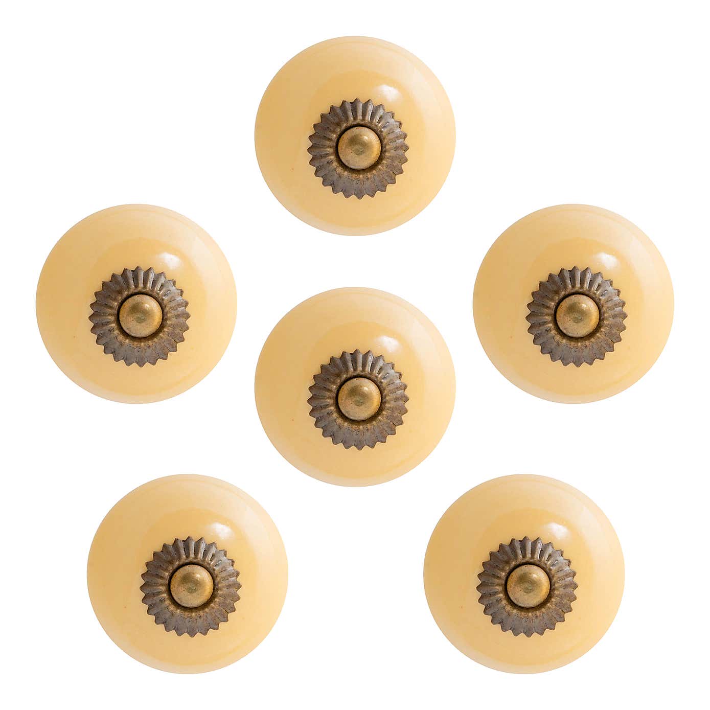 Pack of 6 Nicola Spring Round Drawer Knobs