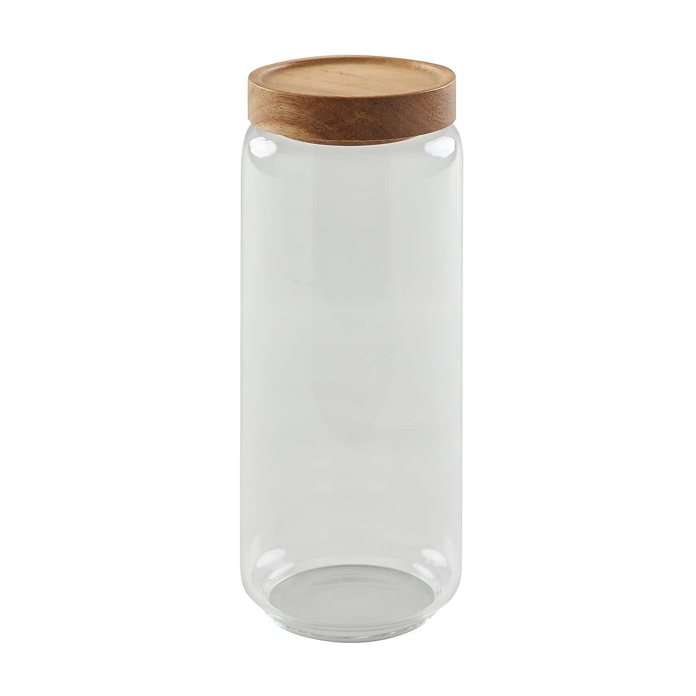 Glass Jar with Acacia Lid