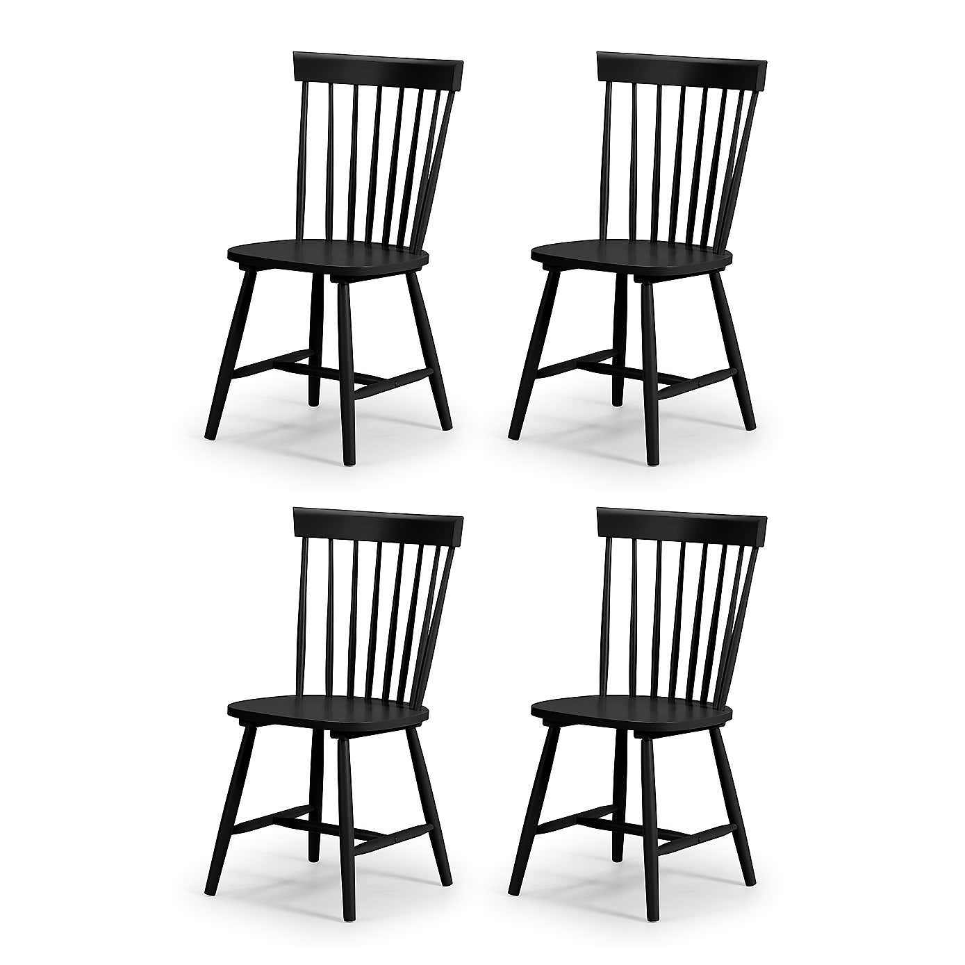 Torino Set of 4 Chairs Black