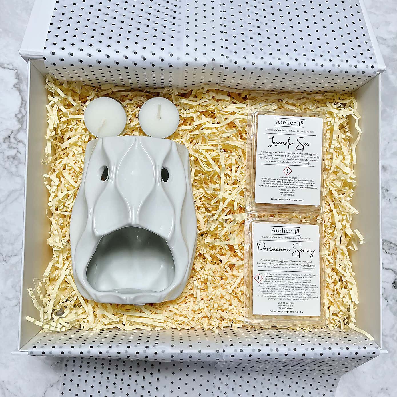 Atelier 38 Wave Burner and Floral Wax Melt Gift Set