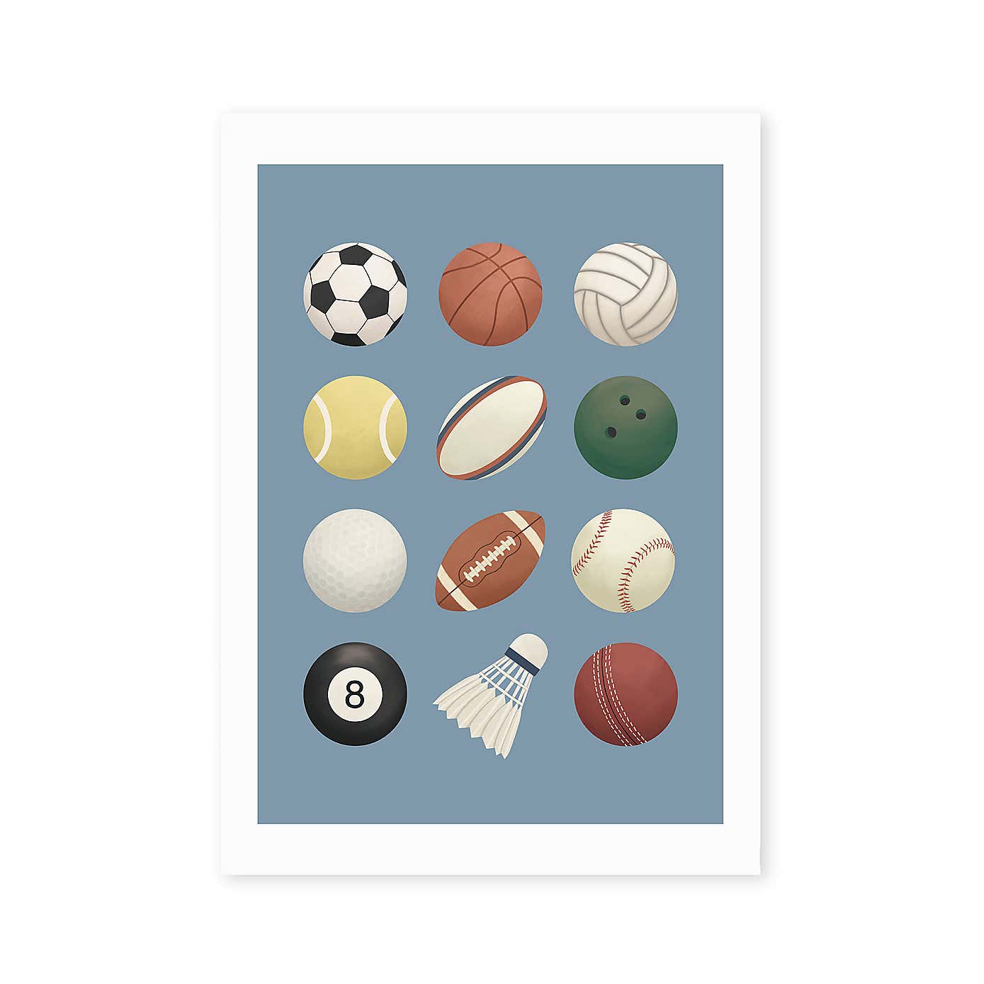East End Prints Sports Balls Print
