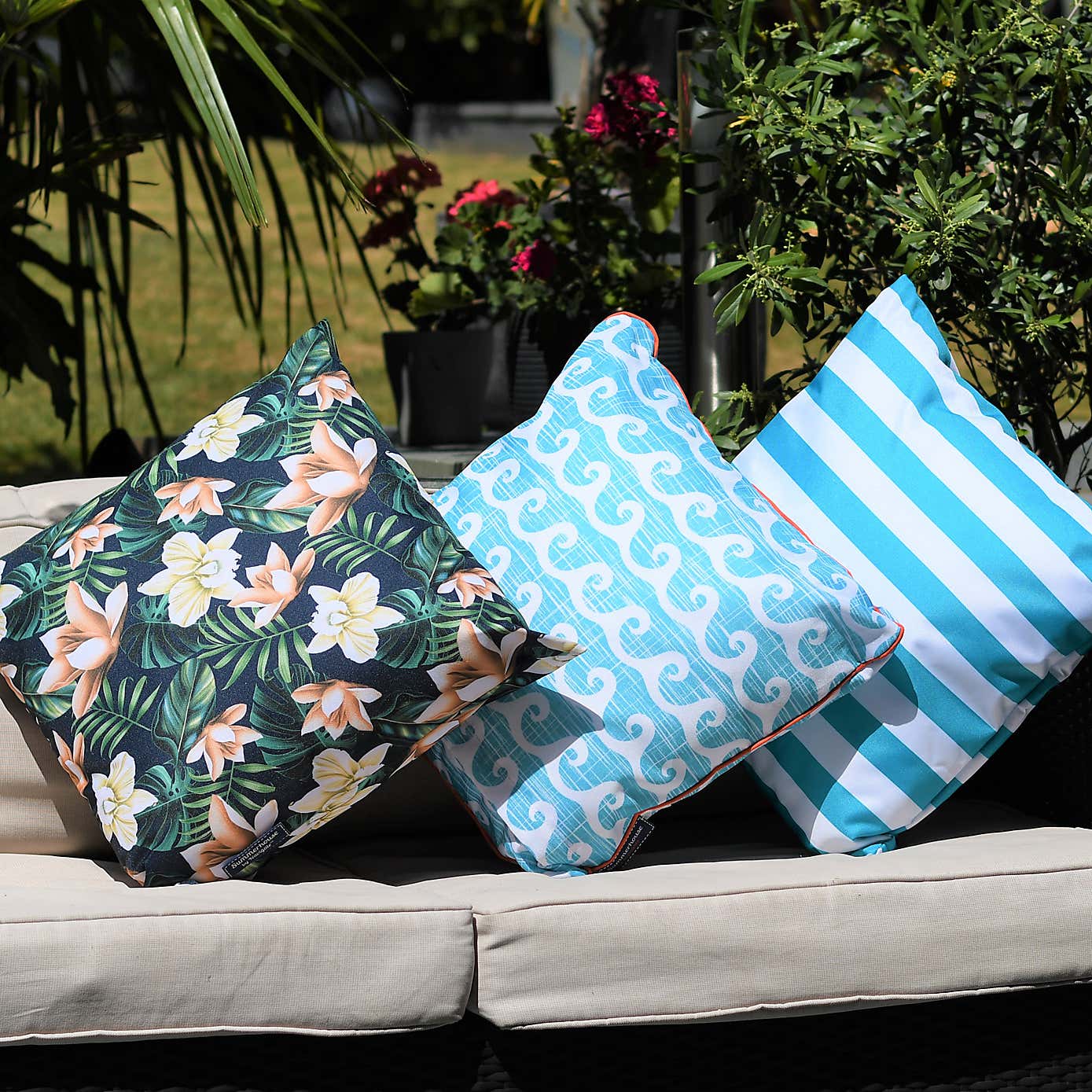 Java Navy Water Resistant Outdoor Cushion