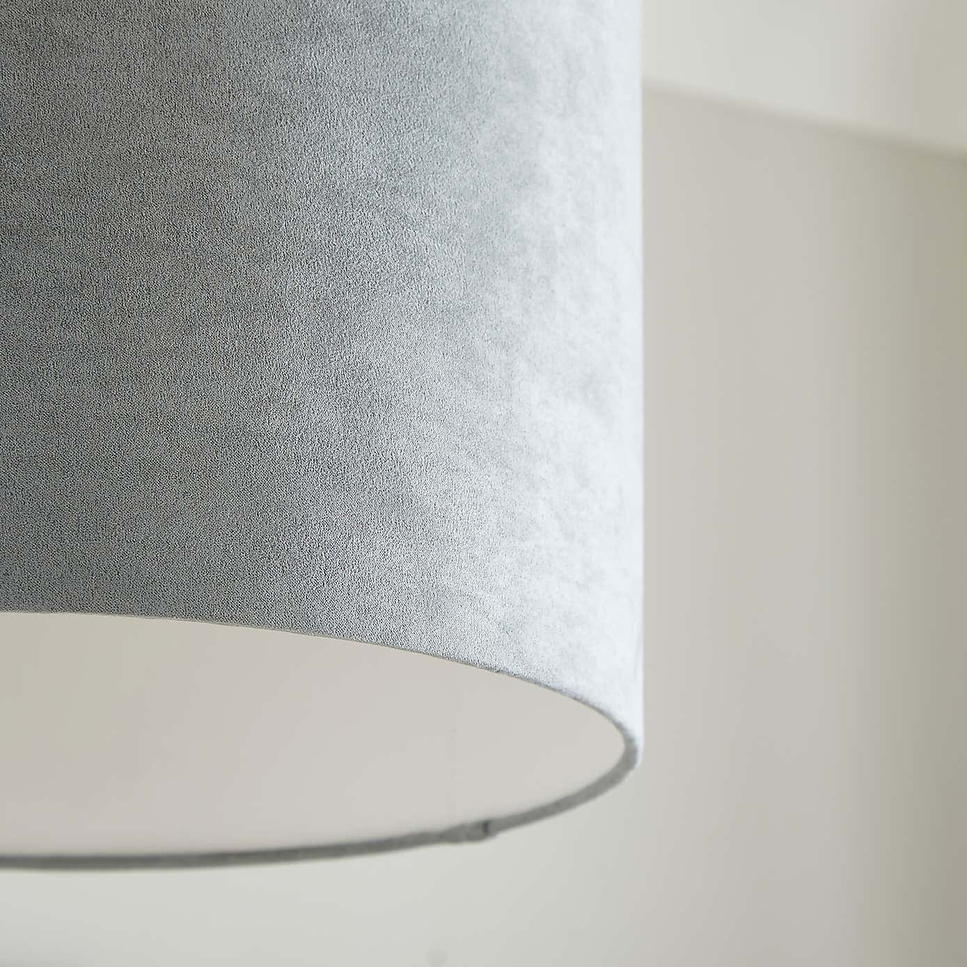 Iona Suede Drum Lamp Shade