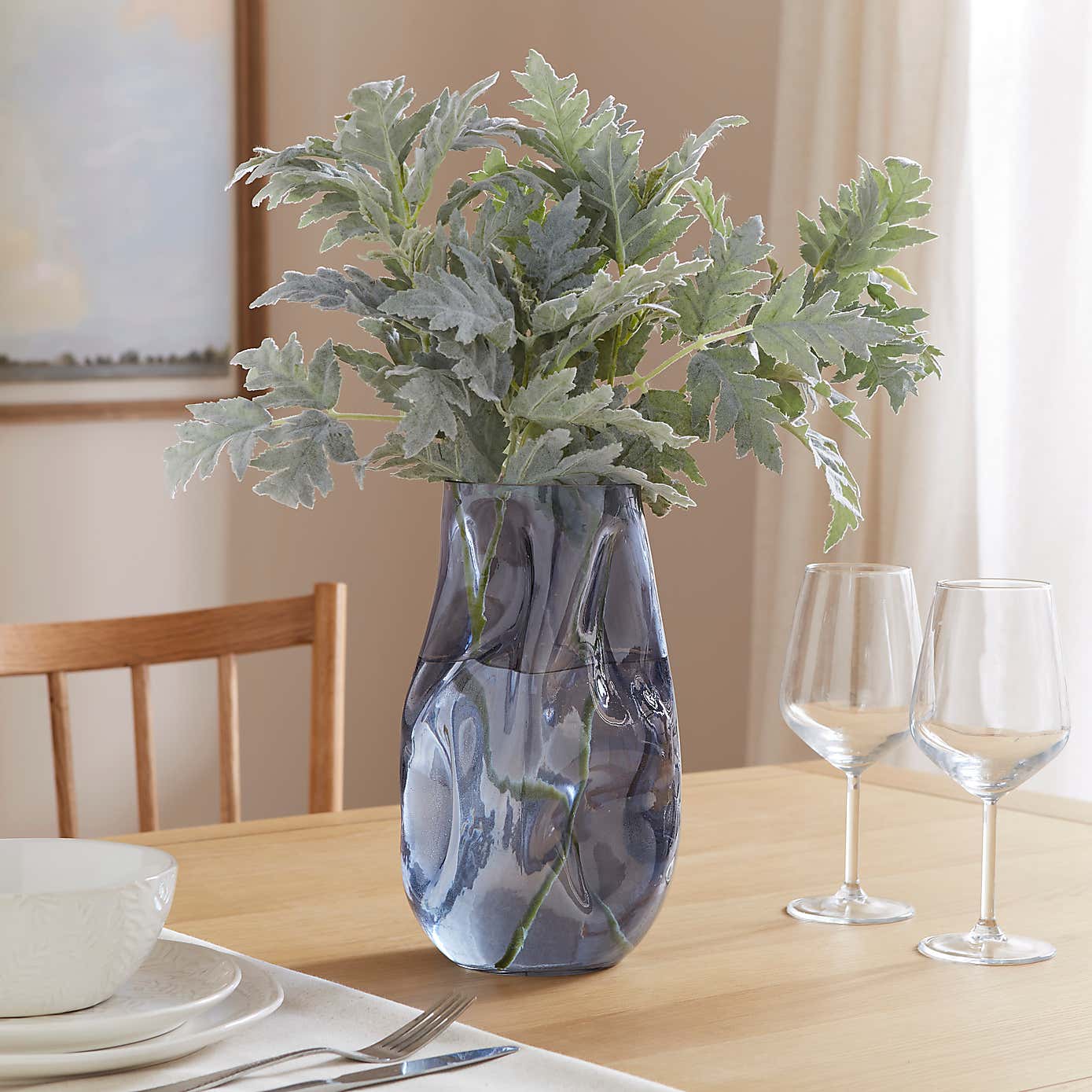 Oceanscape Twilight Pinch Glass Vase
