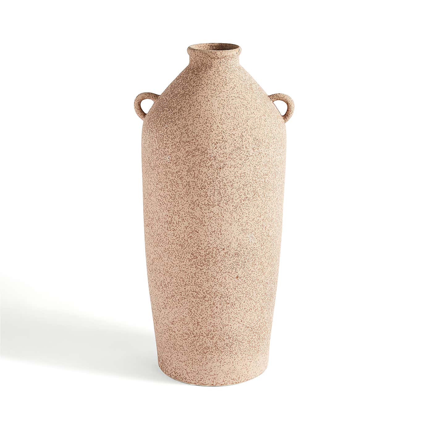 Tall Stone Bottle Vase with Handles