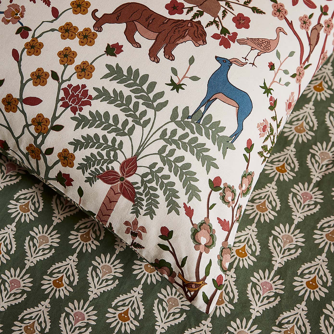 Forest Animals 100% Cotton Duvet Cover and Pillowcase Set