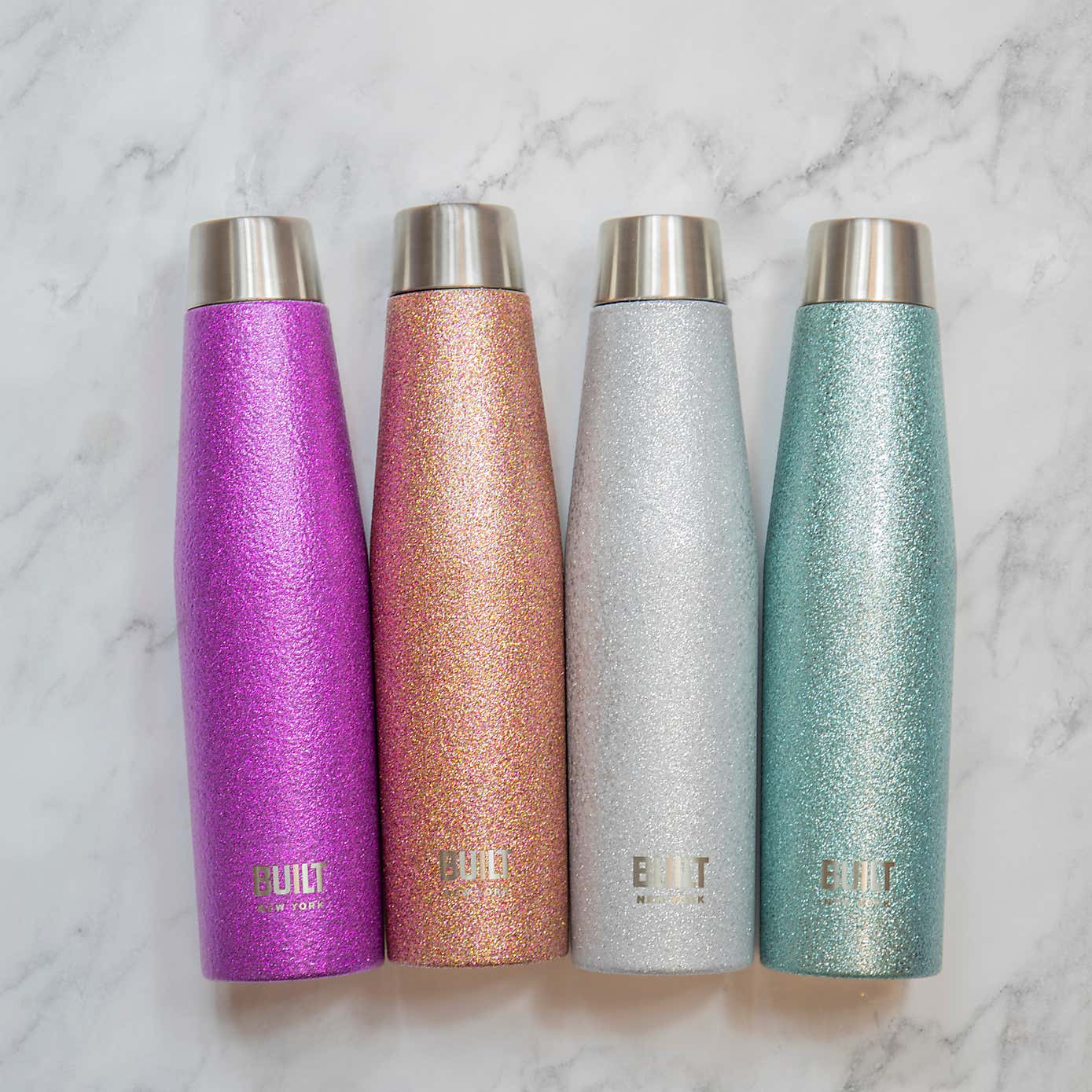 Built Stainless Steel Leakproof Insulated Glitter Water Bottle