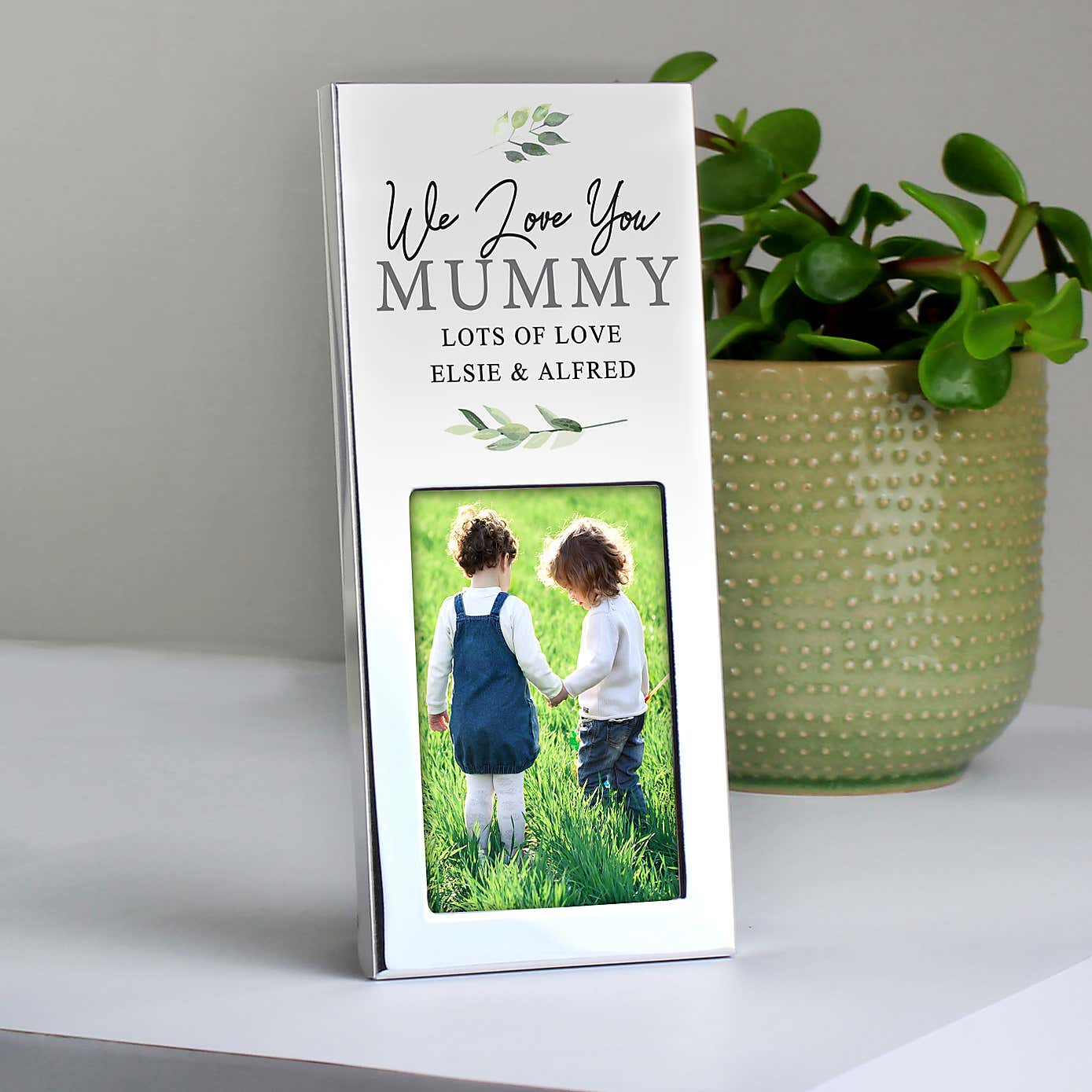 Personalised Small Botanical Portrait Photo Frame