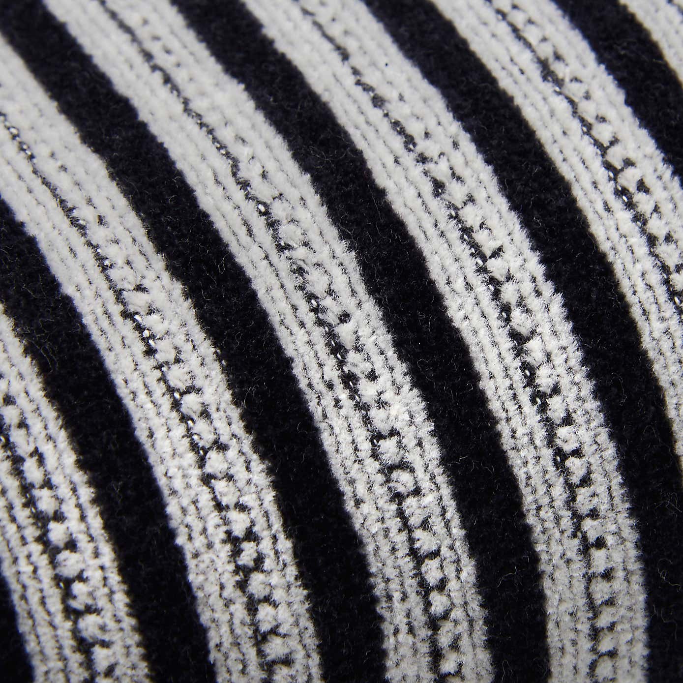 Velour Monochrome Stripe Cotton Hand Towel