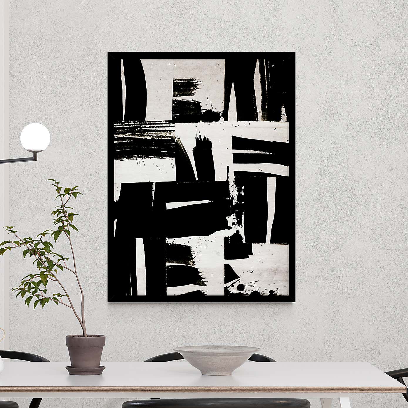 Wabi Sabi Black & White Framed Print