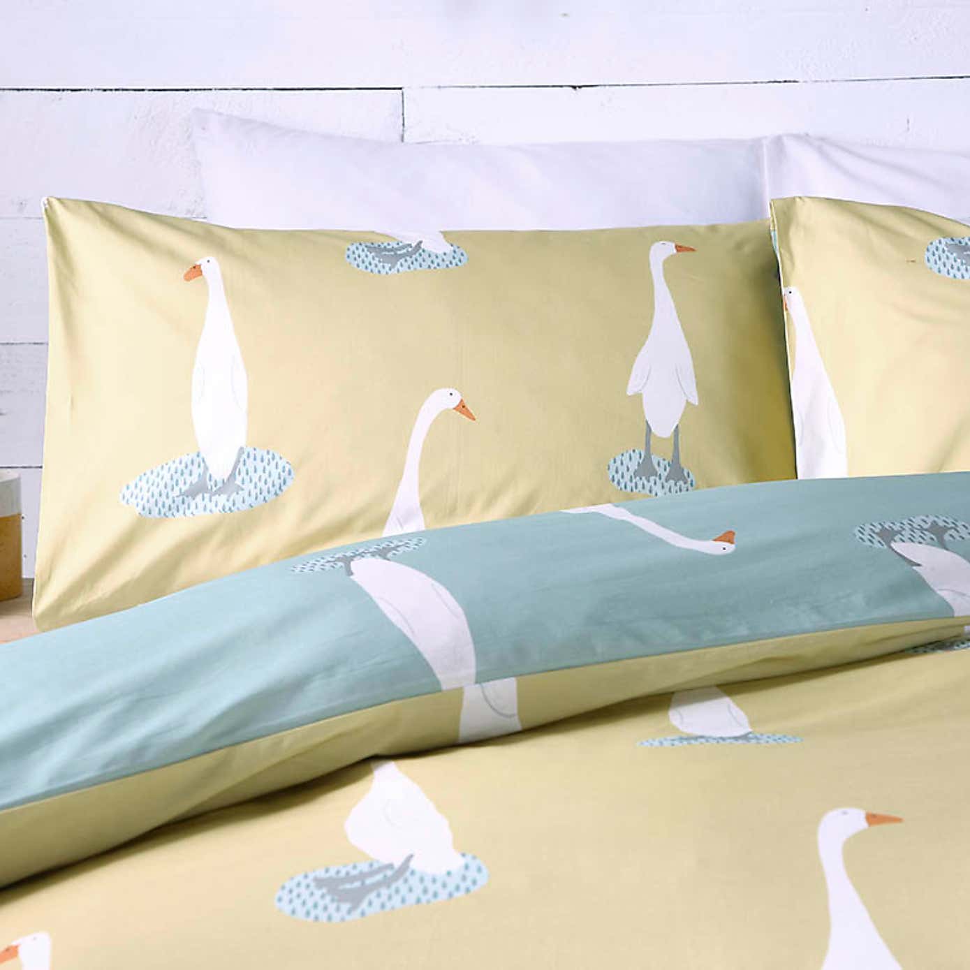 Puddles the Duck Yellow Duvet Cover and Pillowcase Set