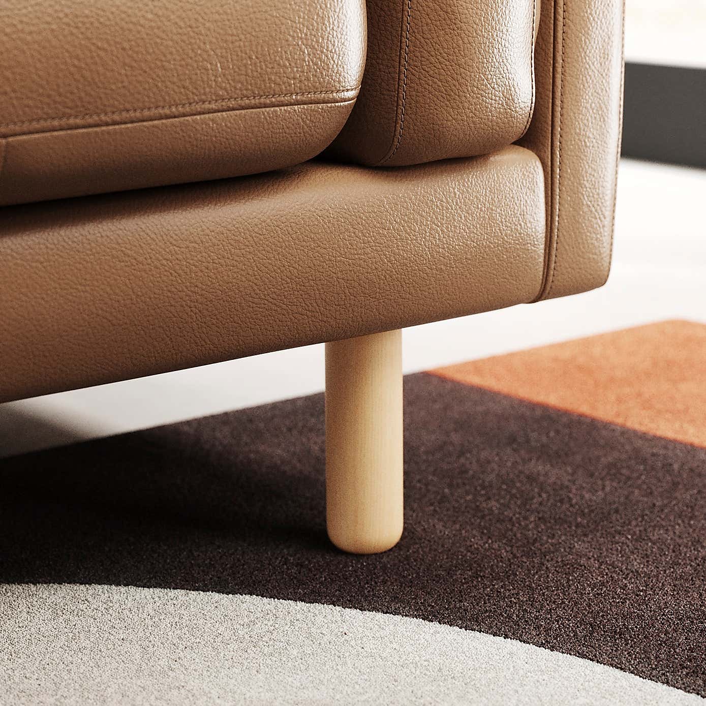 Newton Classic Leather Corner Chaise Sofa