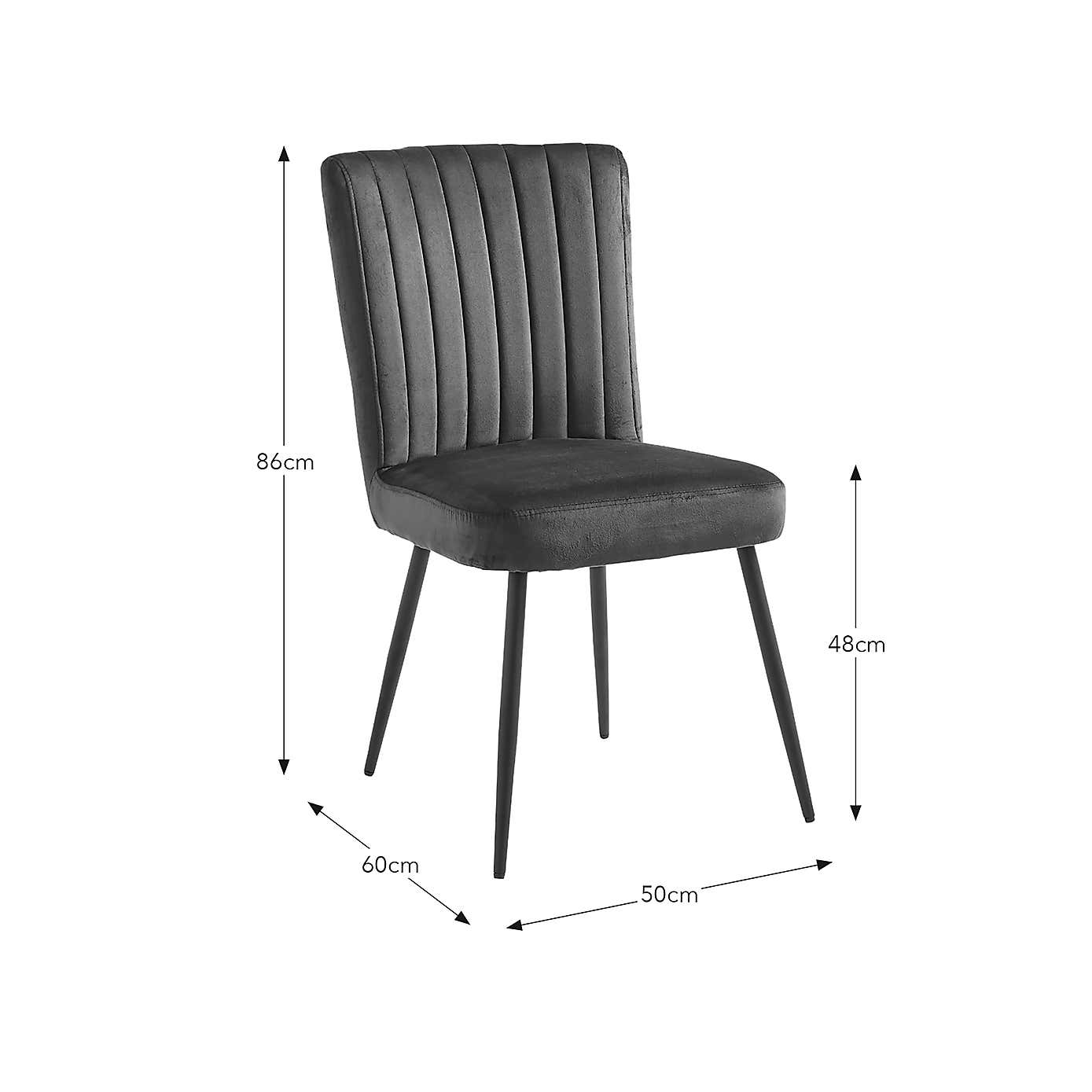 Taylor Dining Chair, Grey Faux Leather