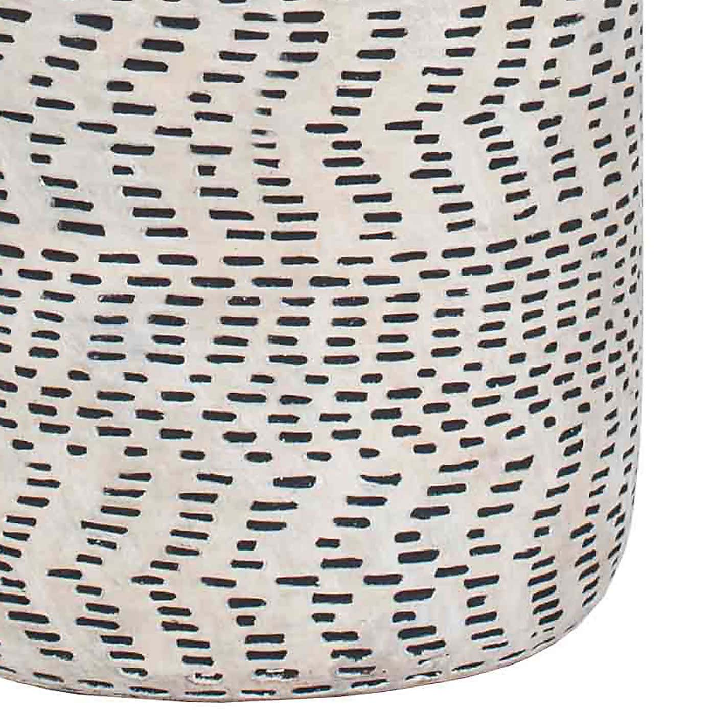 Atouk Textured Stoneware Vase, Black