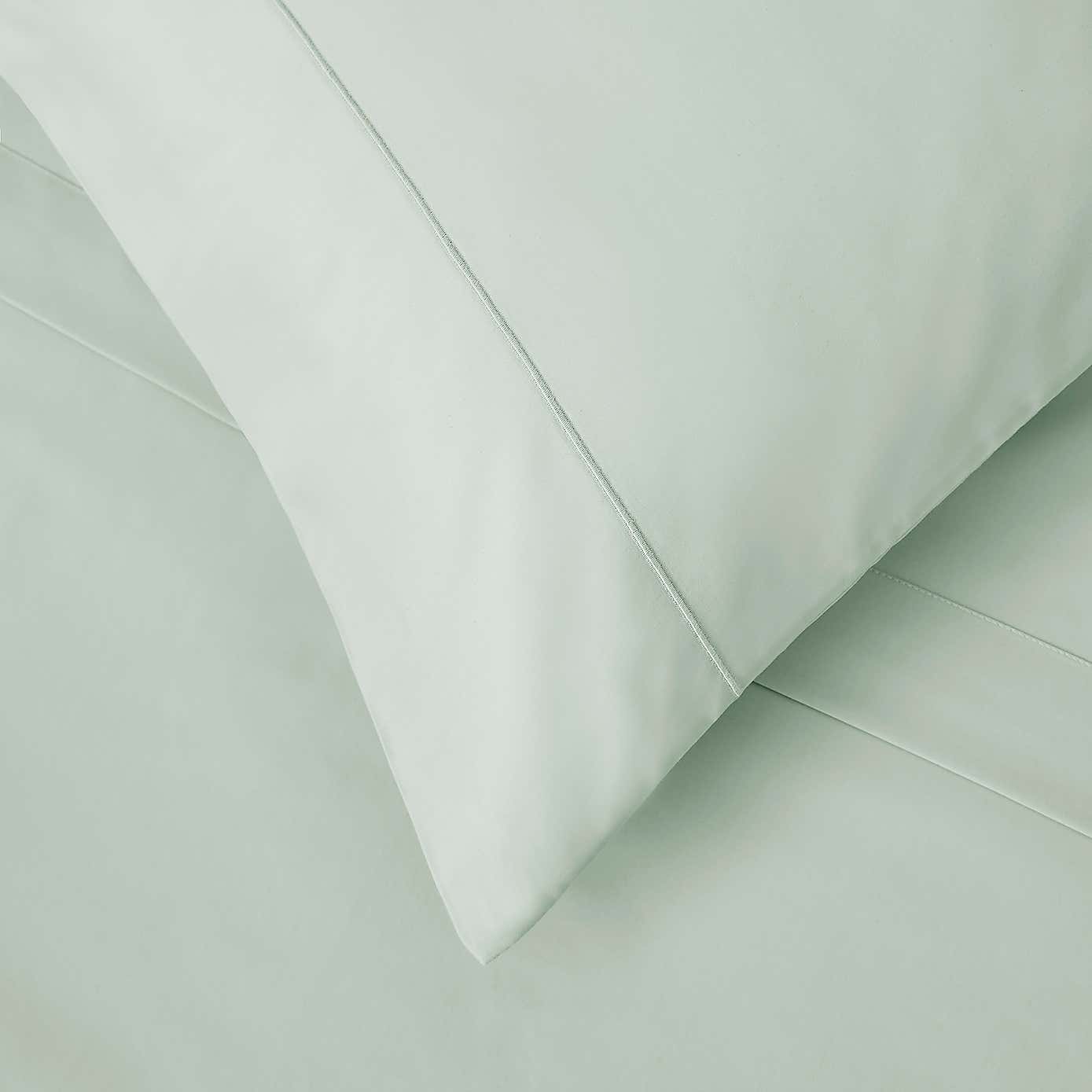 Dorma 300 Thread Count 100% Cotton Sateen Plain Cuffed Pillowcase