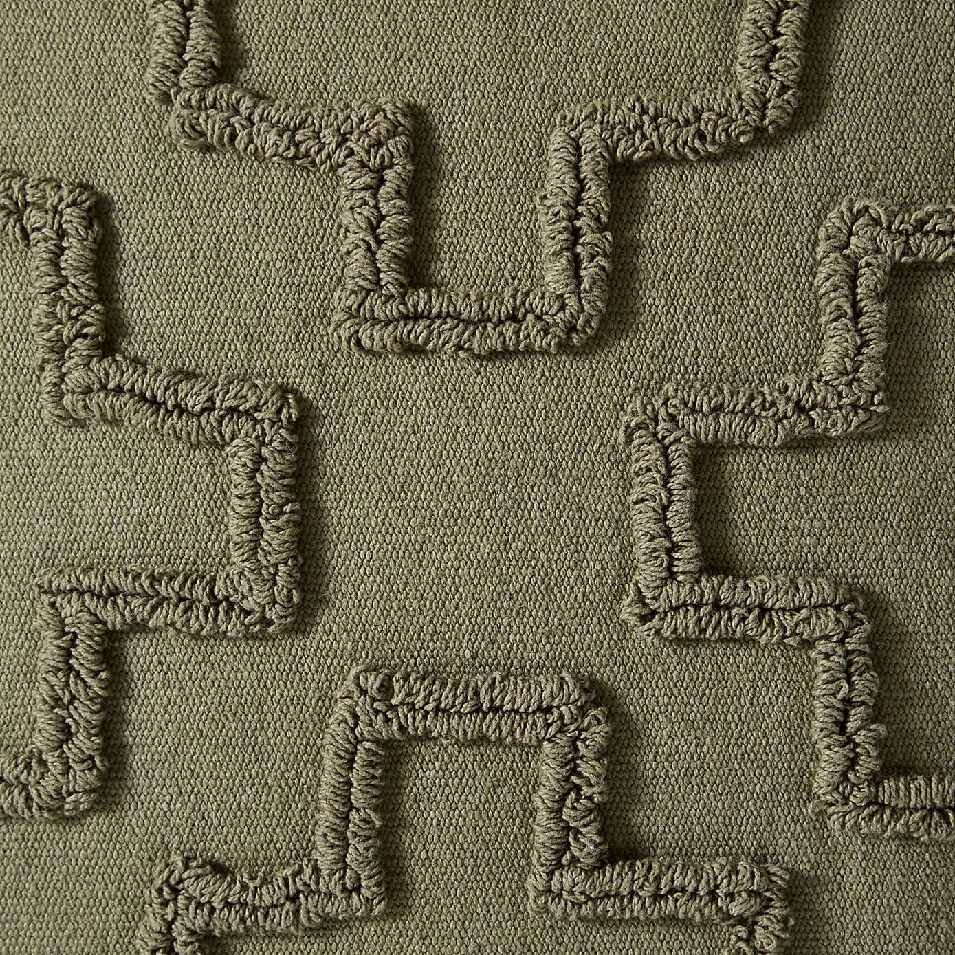 Loop Geometric Olive Cushion Cover