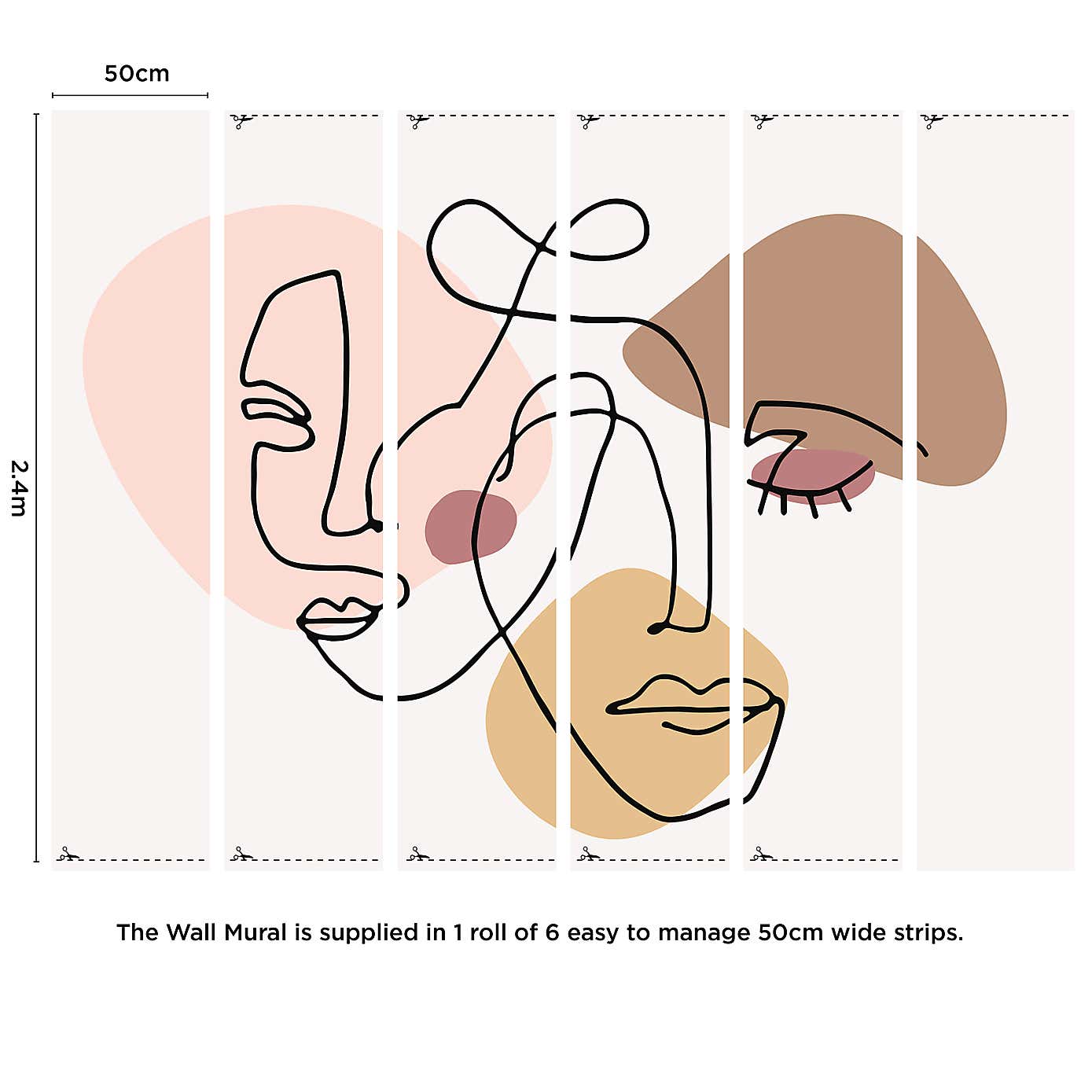 Abstract Faces Mural