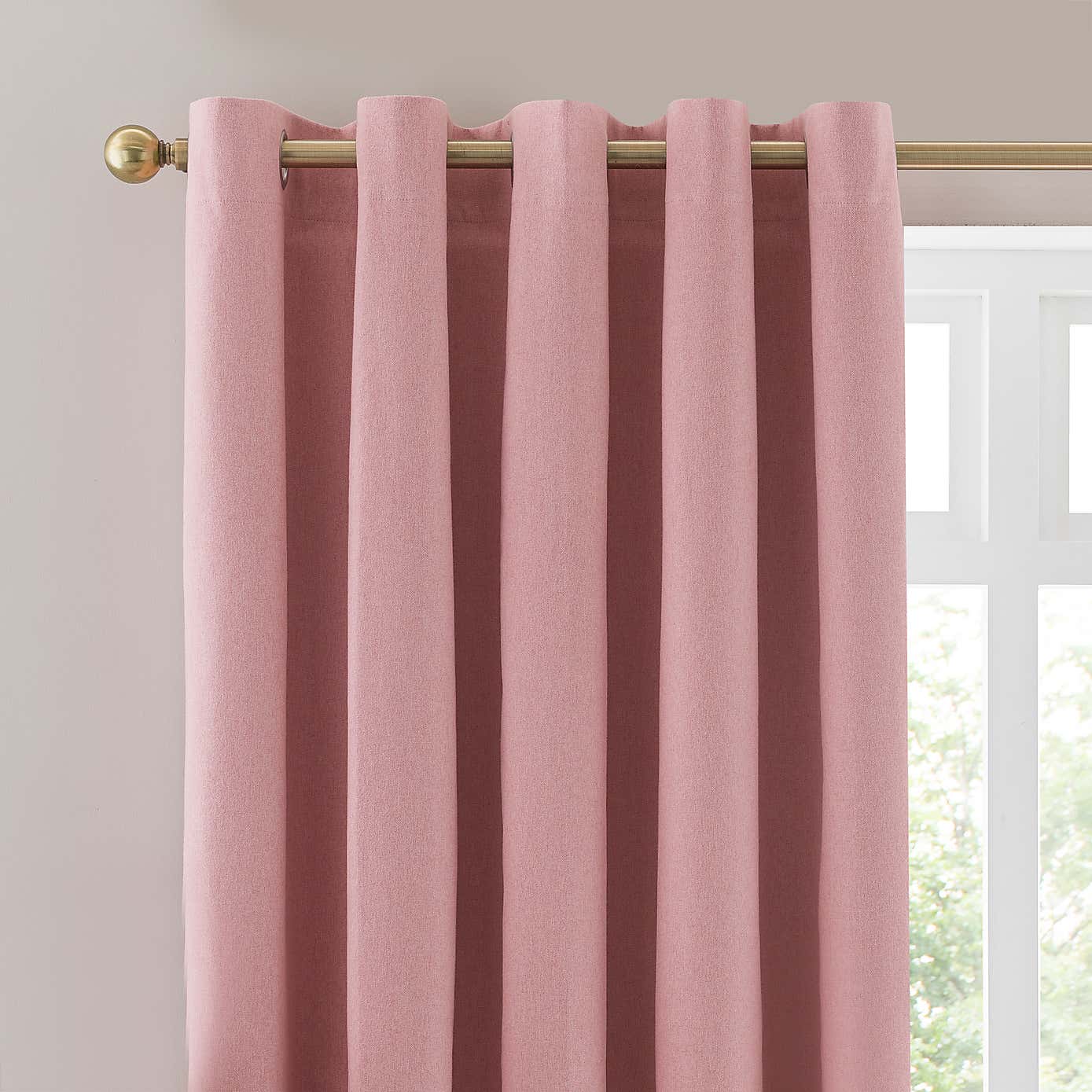 Luna Brushed Blackout Eyelet Curtains