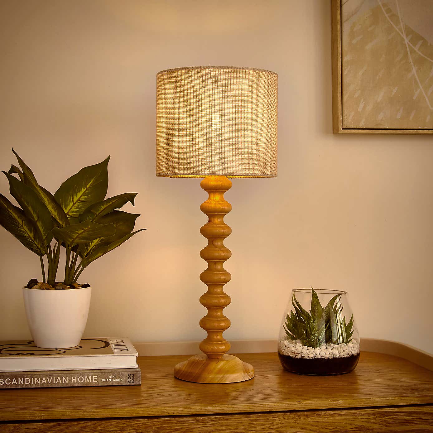 Barkweave Easy Fit Drum Lamp Shade