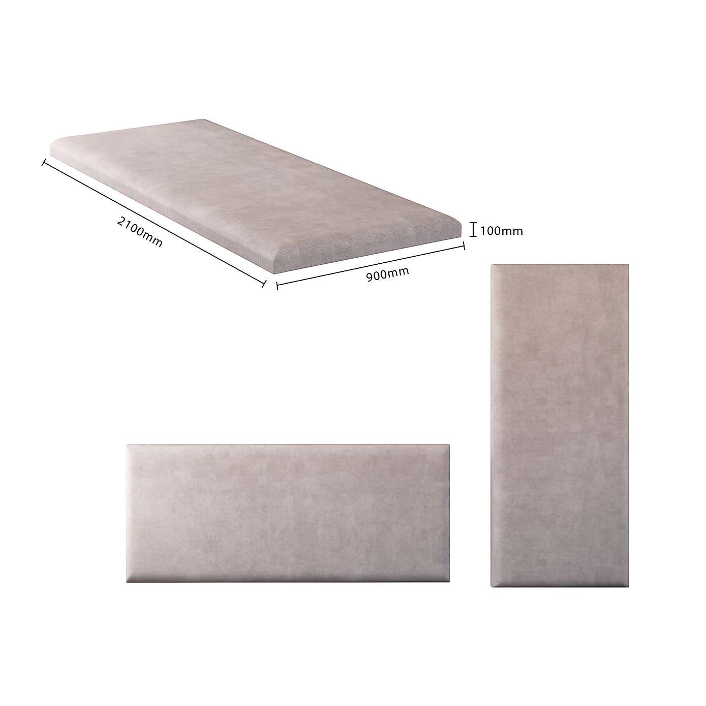 Hanging Wall Panel Dual Mount Plush Velvet Headboard