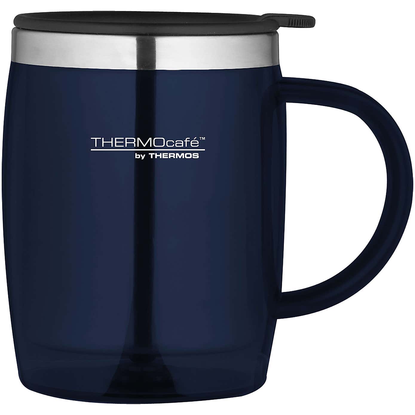 ThermoCafe 450ml Blue Translucent Travel Mug