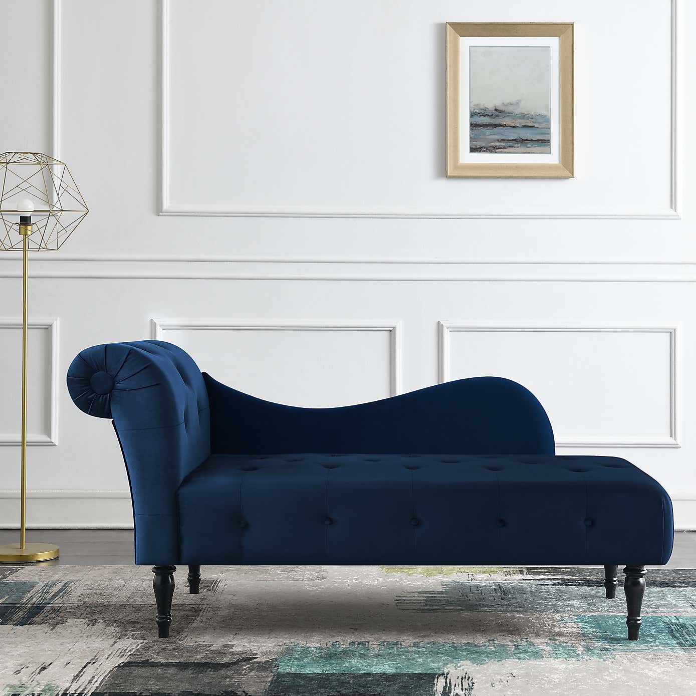 Wisteria Velvet Chaise Lounge