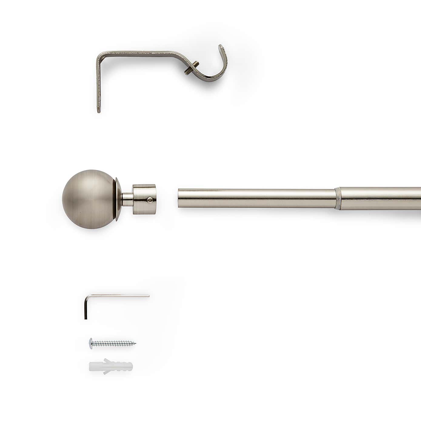 Globe Extendable Metal Eyelet Curtain Pole