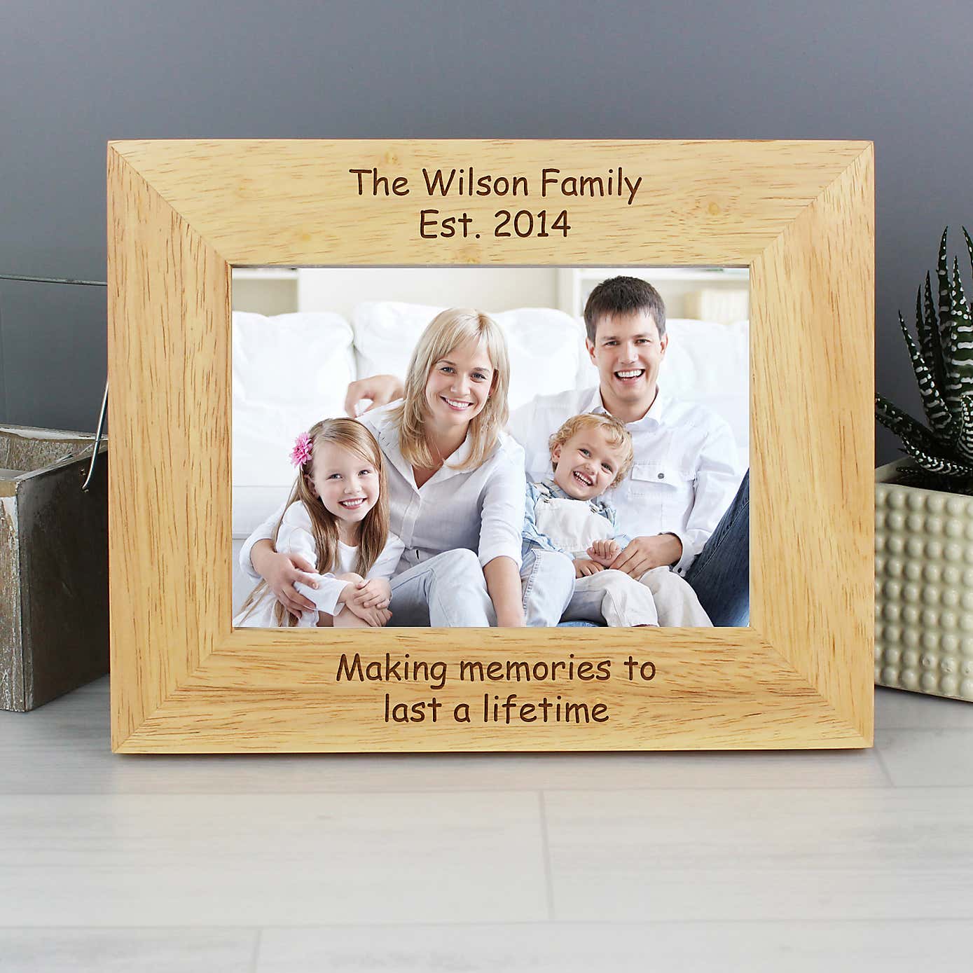 Personalised Landscape Landscape Wooden Photo Frame