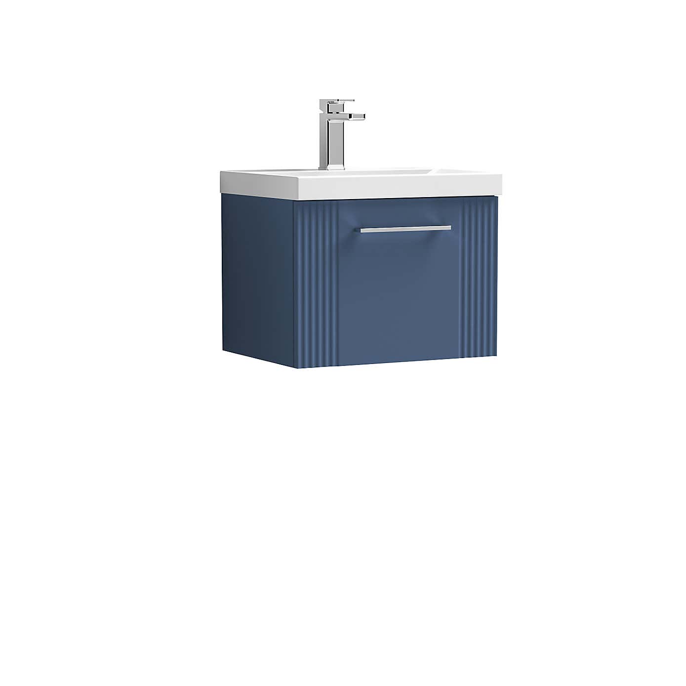 Deco Wall Mounted Single Drawer Vanity Unit with Basin