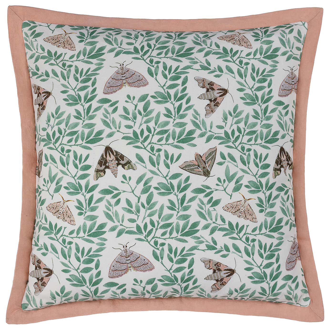 Wylder Silk Moth Cotton Square Cushion