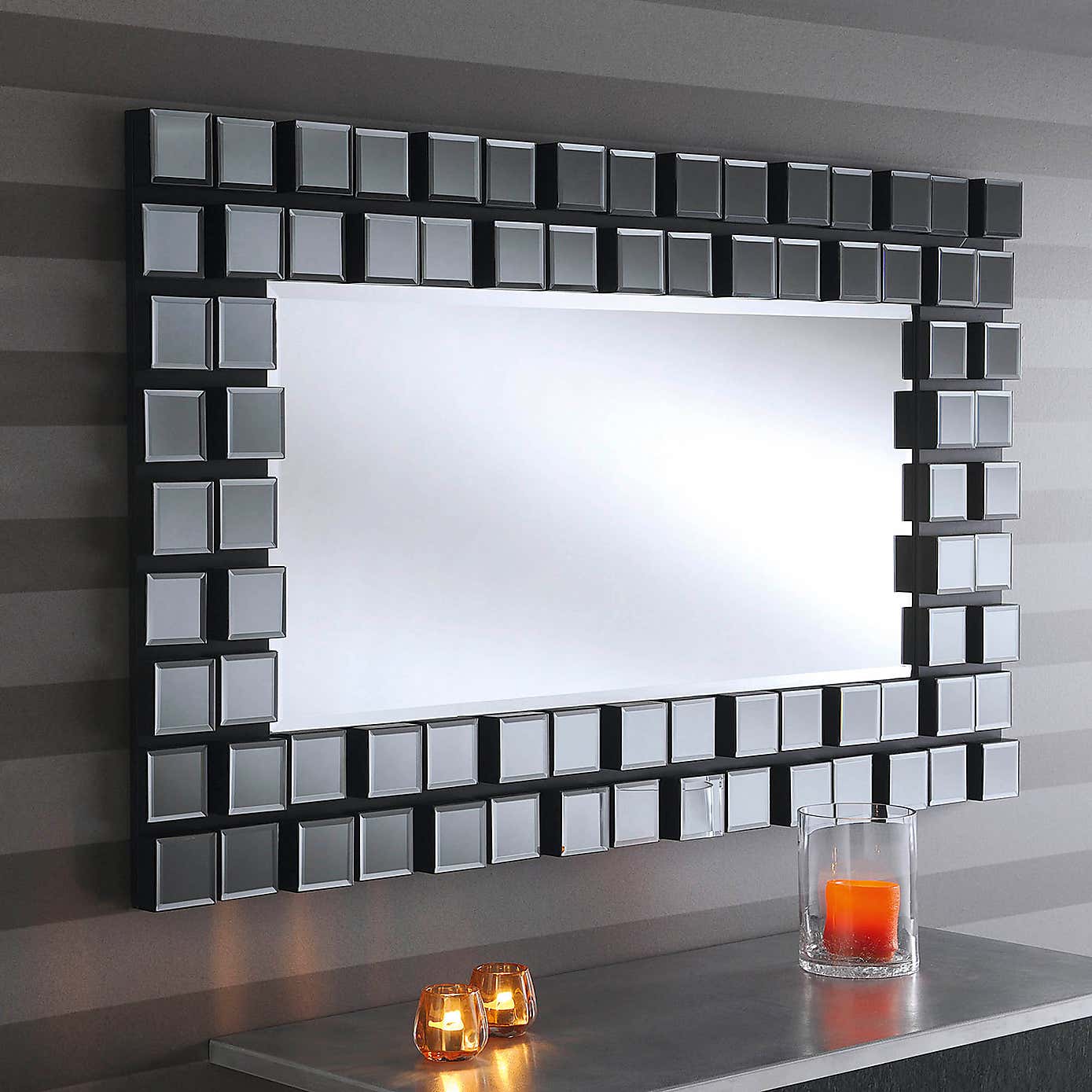 Yearn Mini Squares Rectangle Wall Mirror