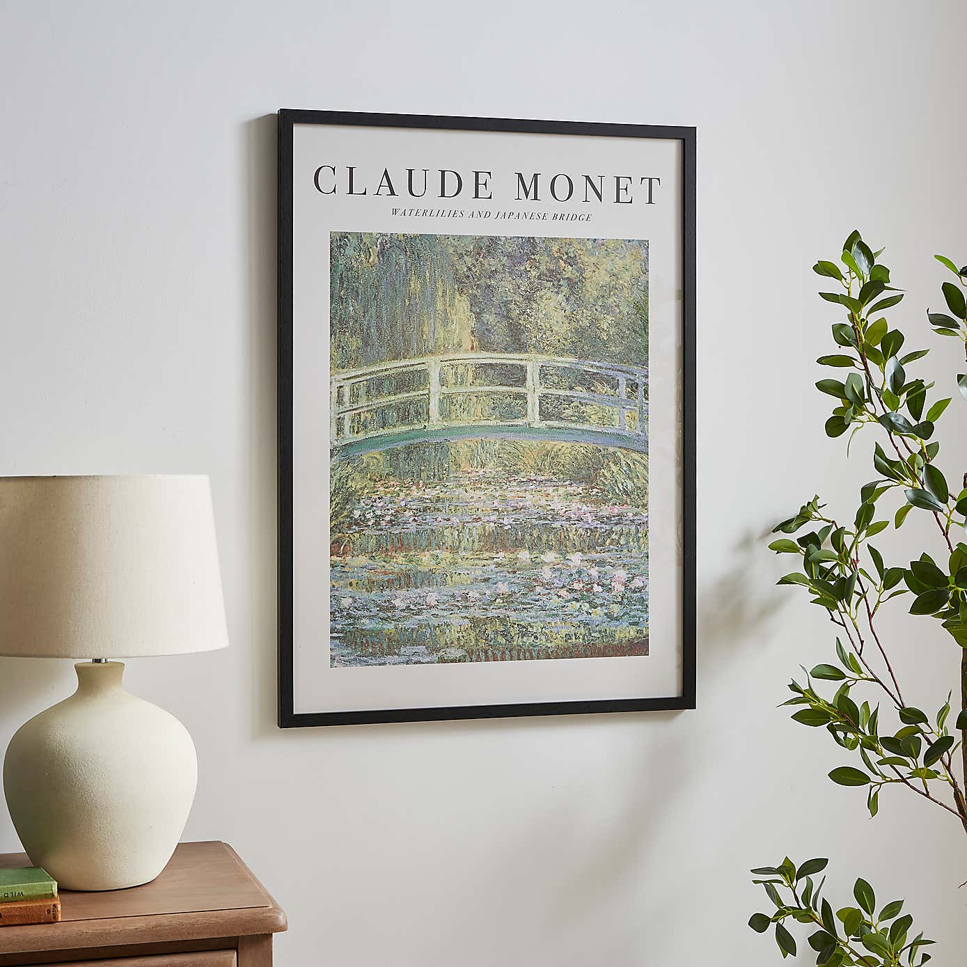 Waterlilies and Japanese Bridge by Claude Monet Framed Print