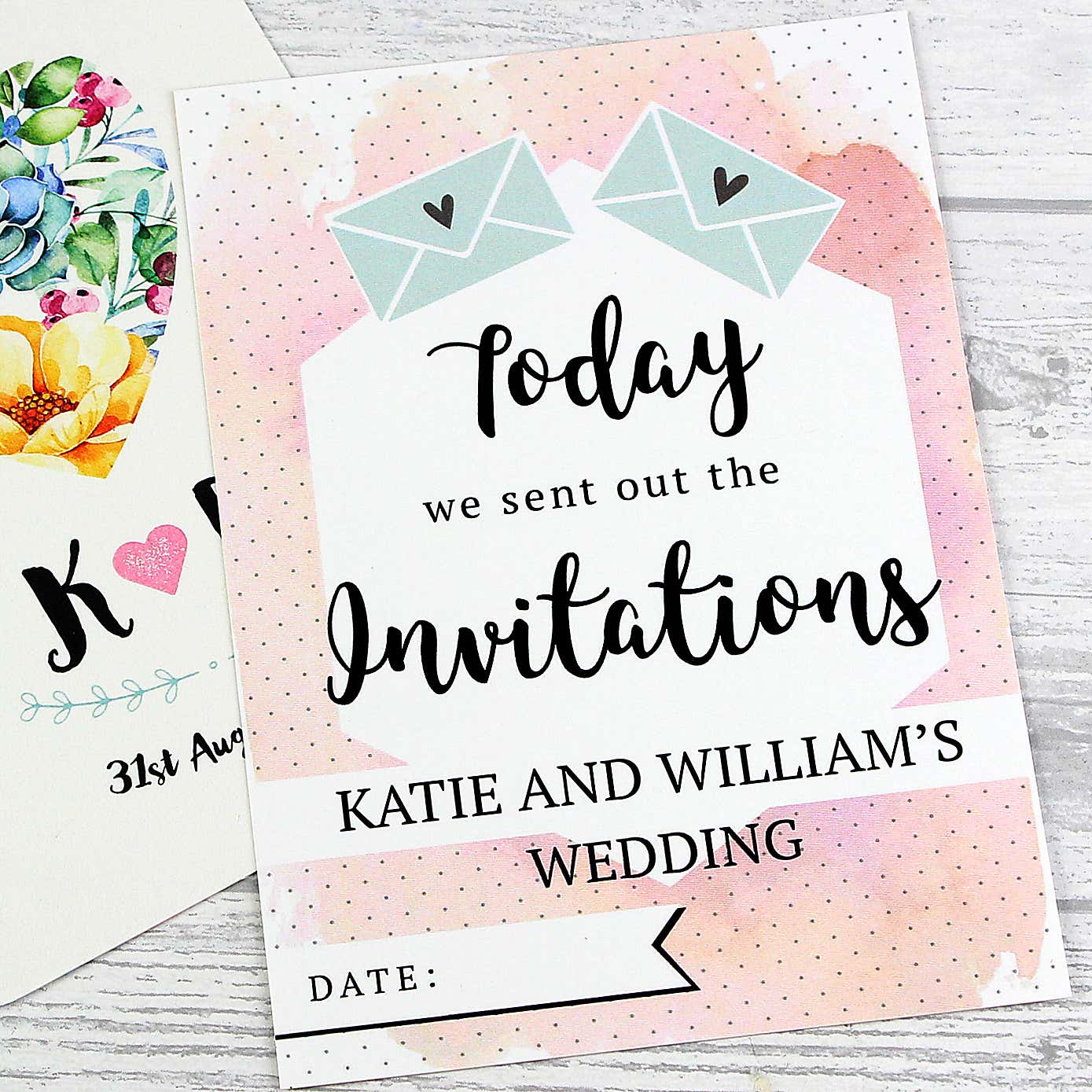Personalised Wedding Cards Milestone Moments