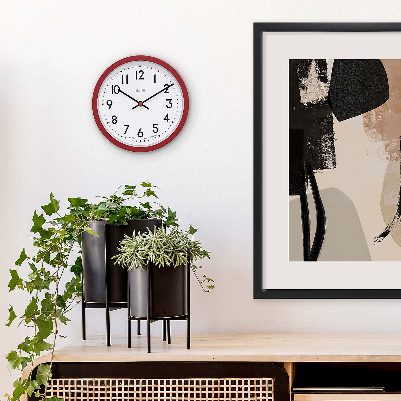 Acctim Elstow Retro Kitchen Wall Clock Quartz 20cm